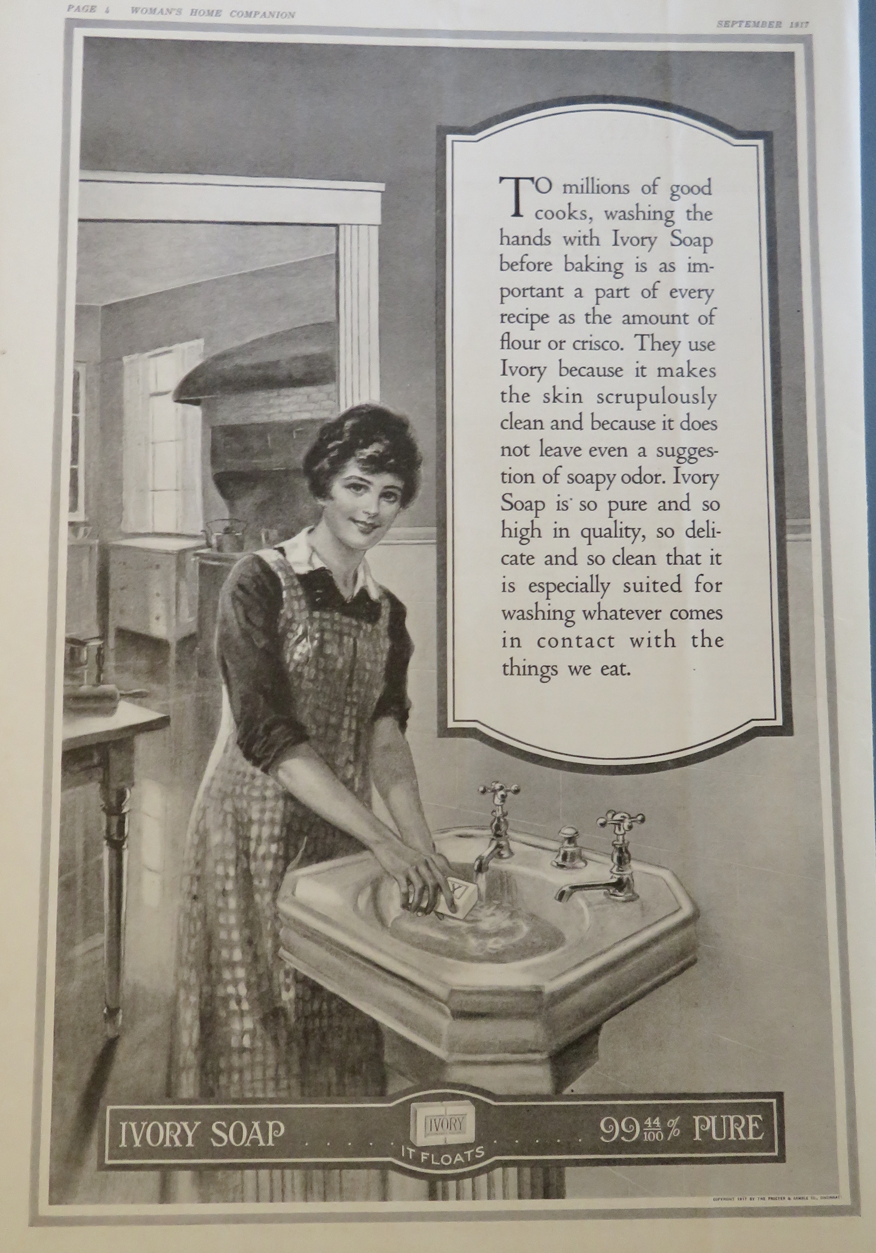 1917 Ivory Soap with Woman Washing Her Hands