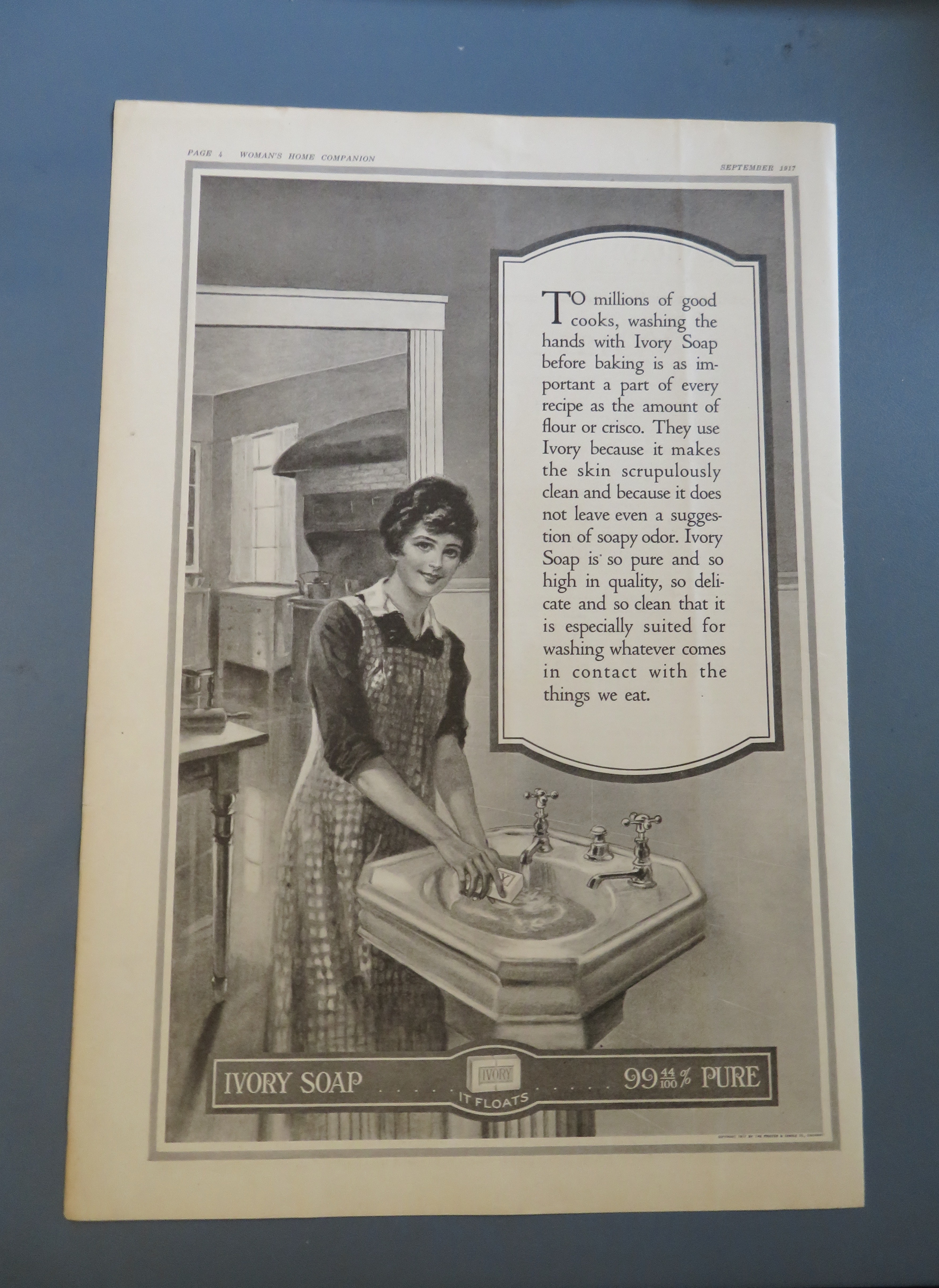 1917 Ivory Soap with Woman Washing Her Hands