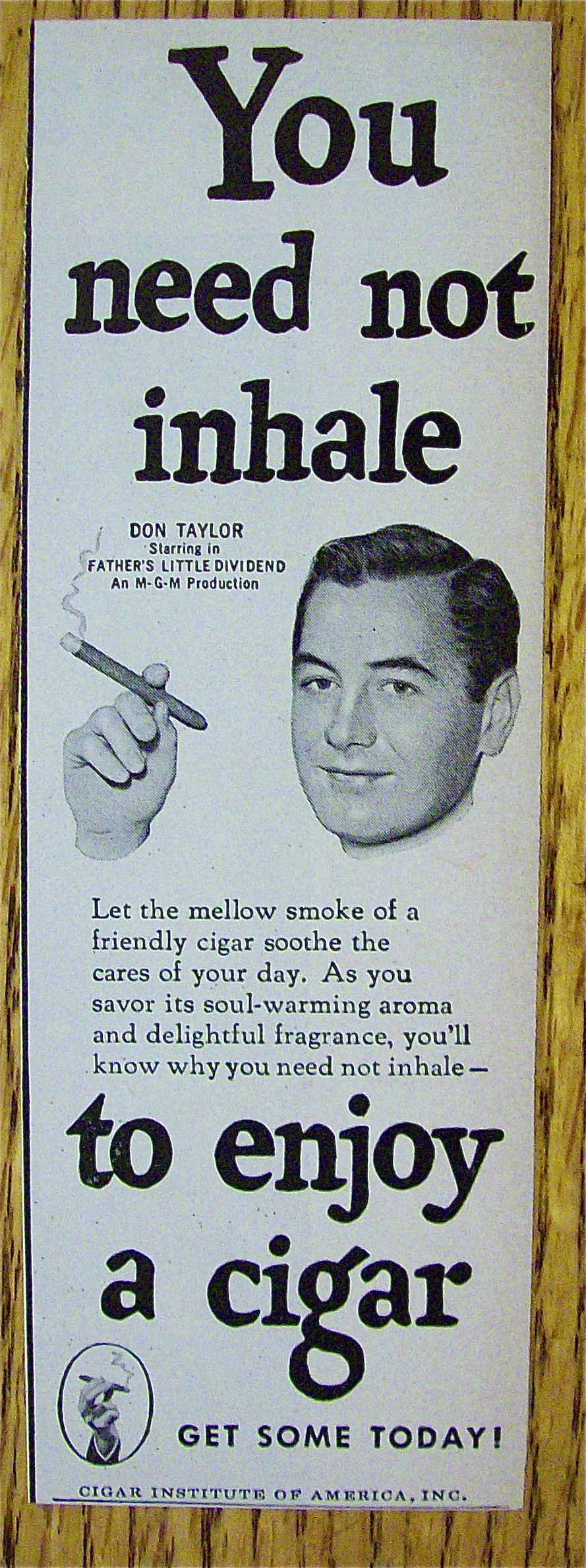 1951 Cigar Institute with Don Taylor