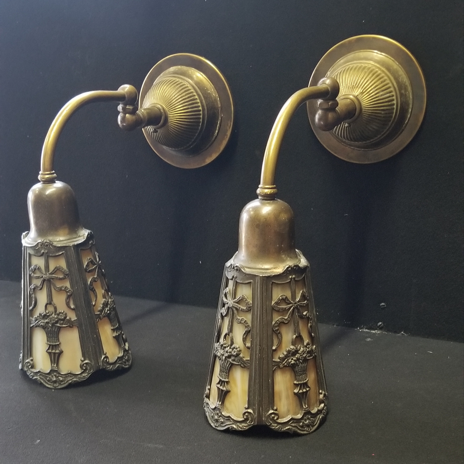 Arts/crafts wall sconces