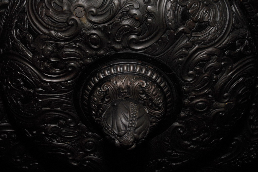 Monumental Antique Hanging Bowl Light  #1176