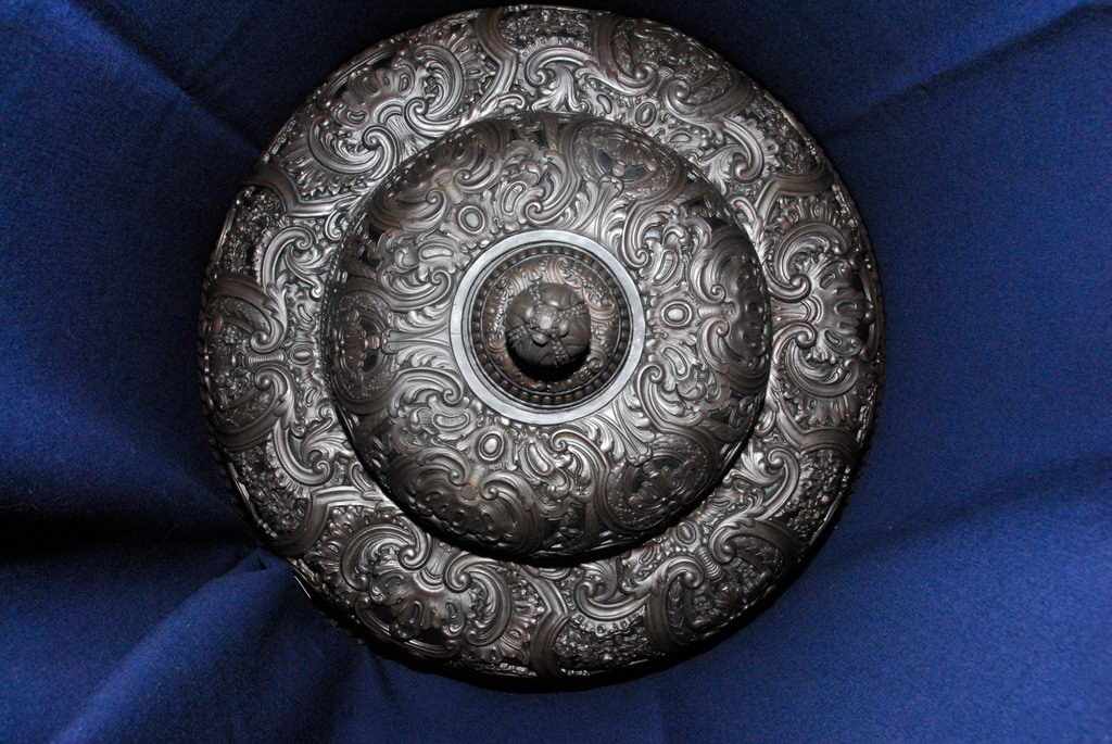 Monumental Antique Hanging Bowl Light  #1176