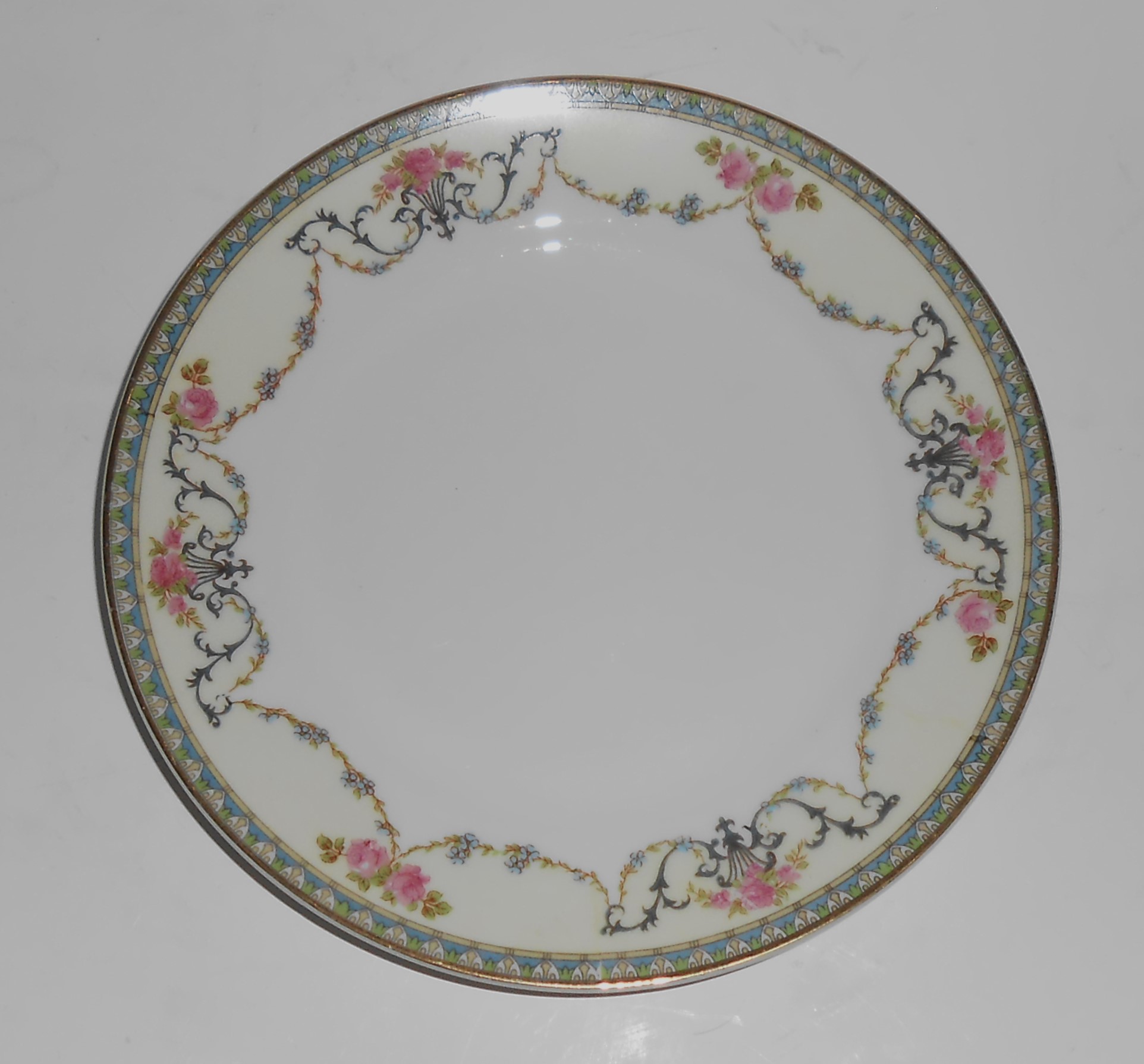 Noritake Porcelain China Floral w/Gold Premier Bread Pl