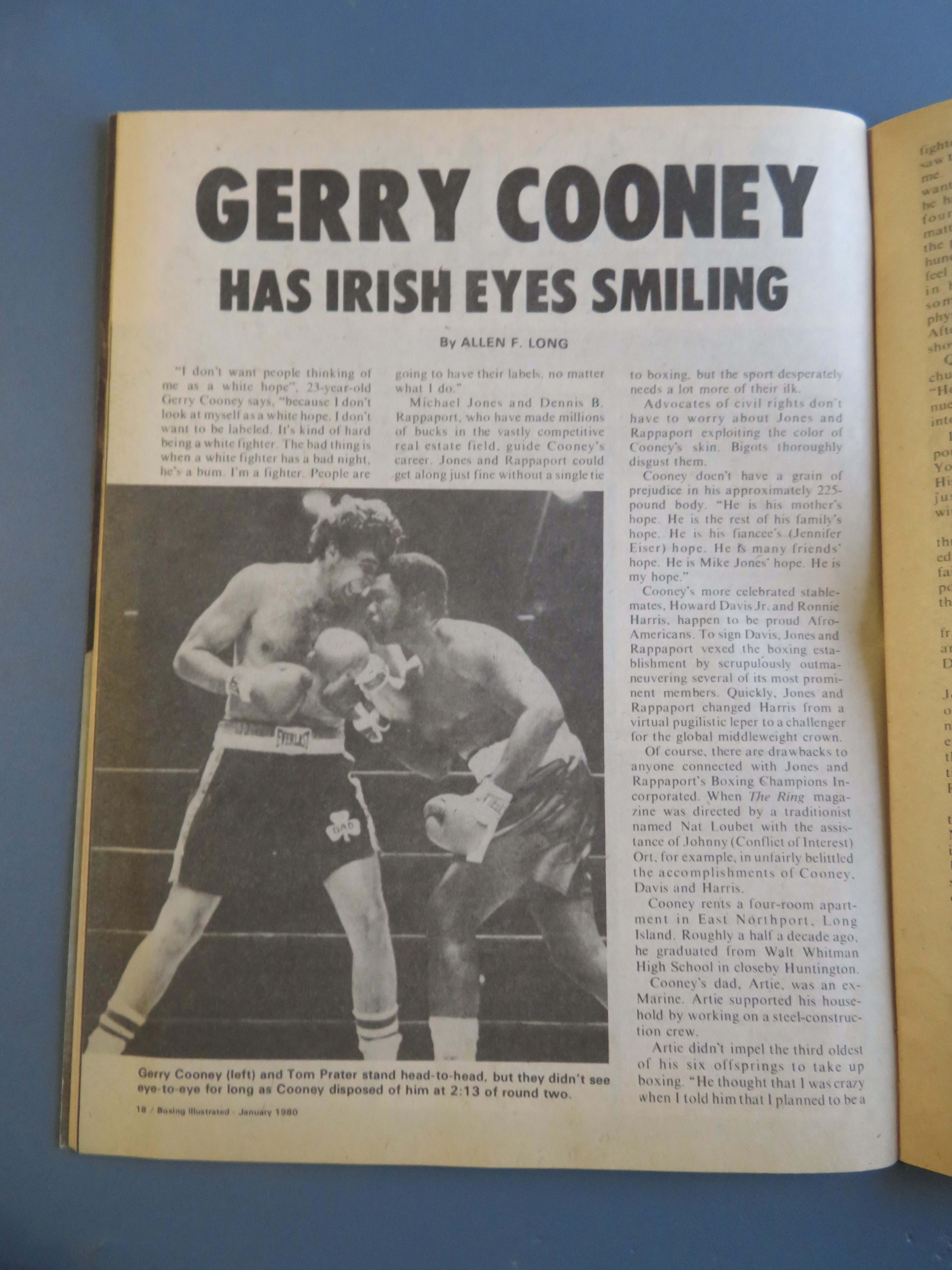 Boxing Illustrated Magazine January 1980 Gerry Cooney