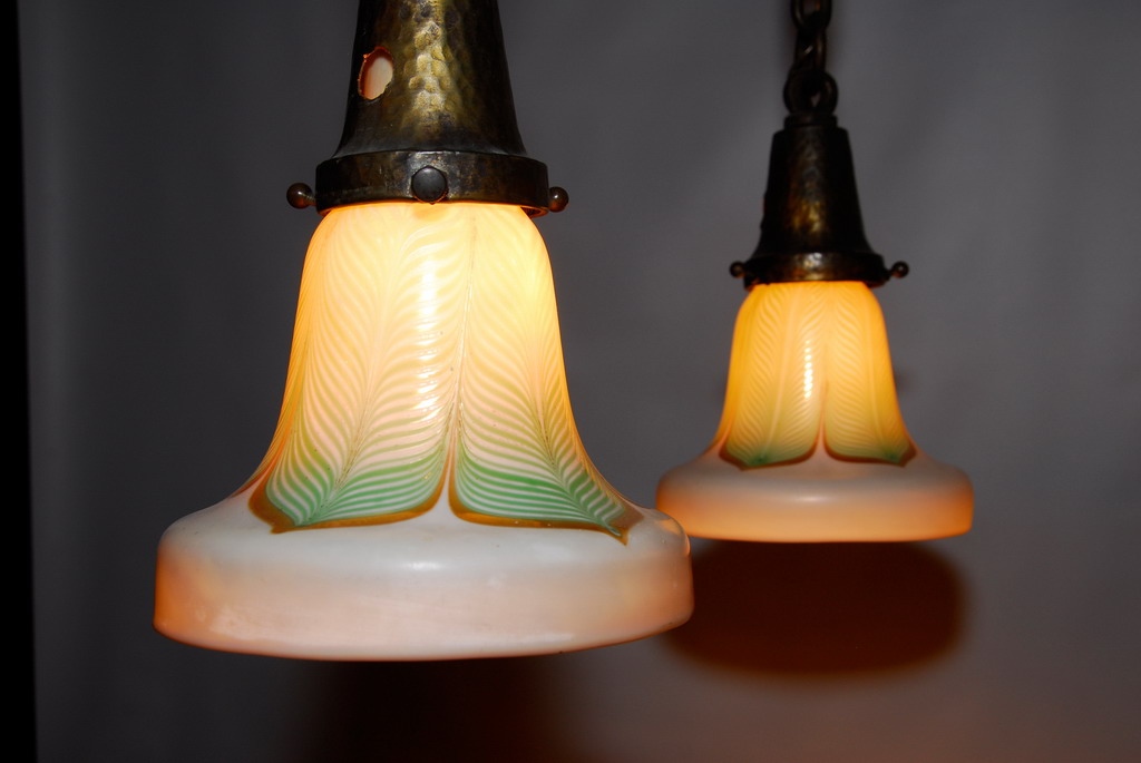 Antique Steuben Arts & Crafts Light Fixture