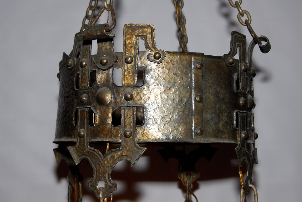 Antique Steuben Arts & Crafts Light Fixture