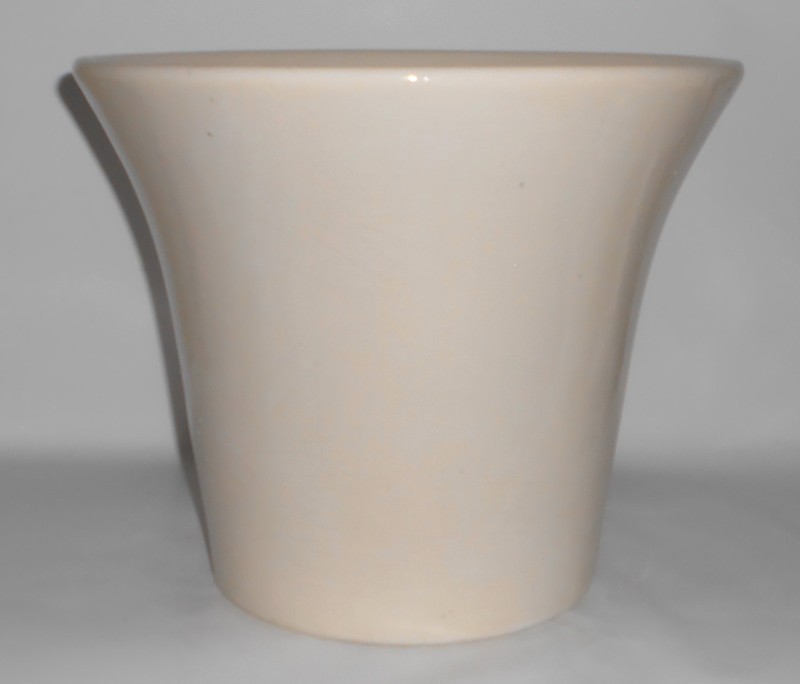 VINTAGE Bauer Pottery 10'' Spanish Gloss White Flower Pot
