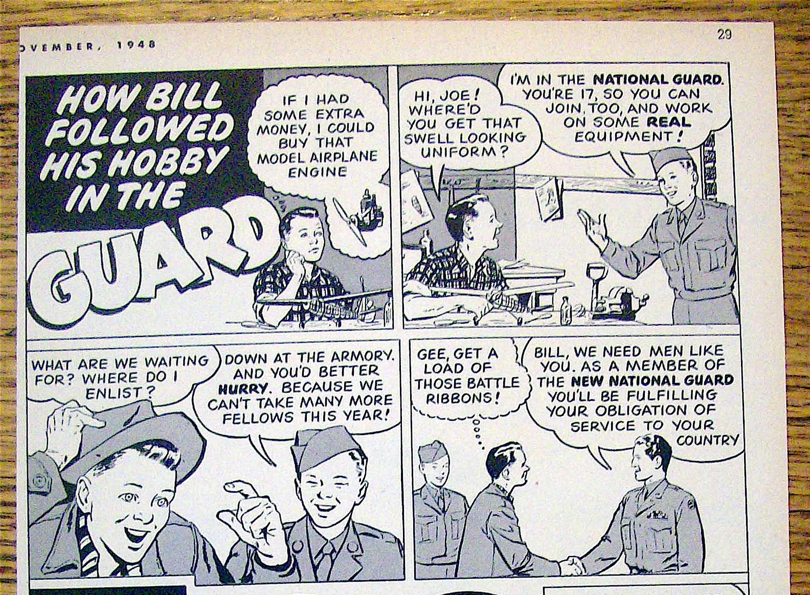 1948 National Guard with Baseball's Great Ted Williams