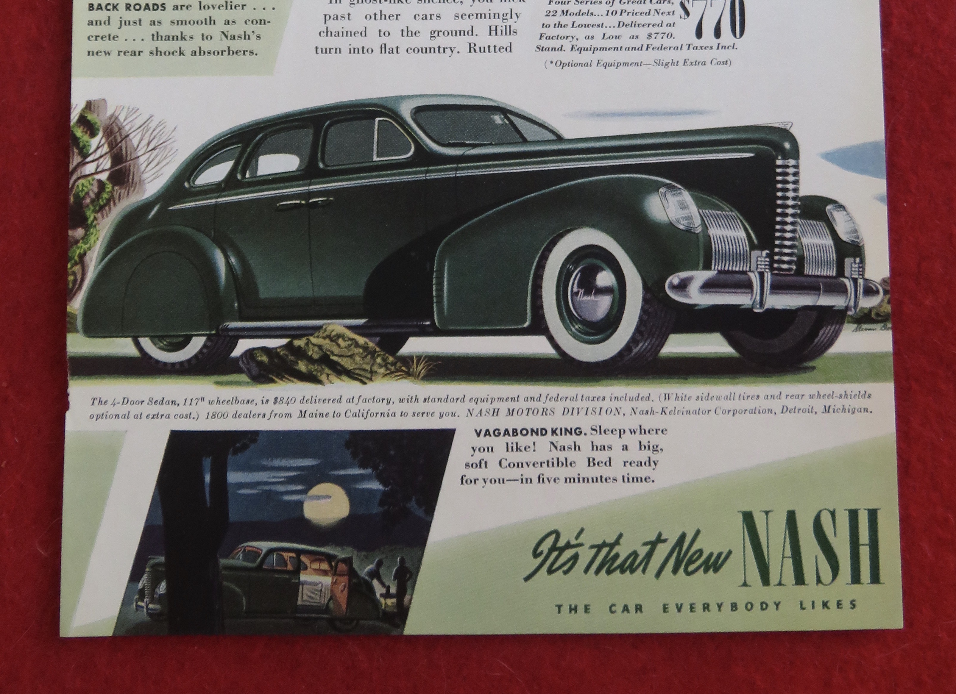 1939 Nash Automobile with a Wonderful Green Nash
