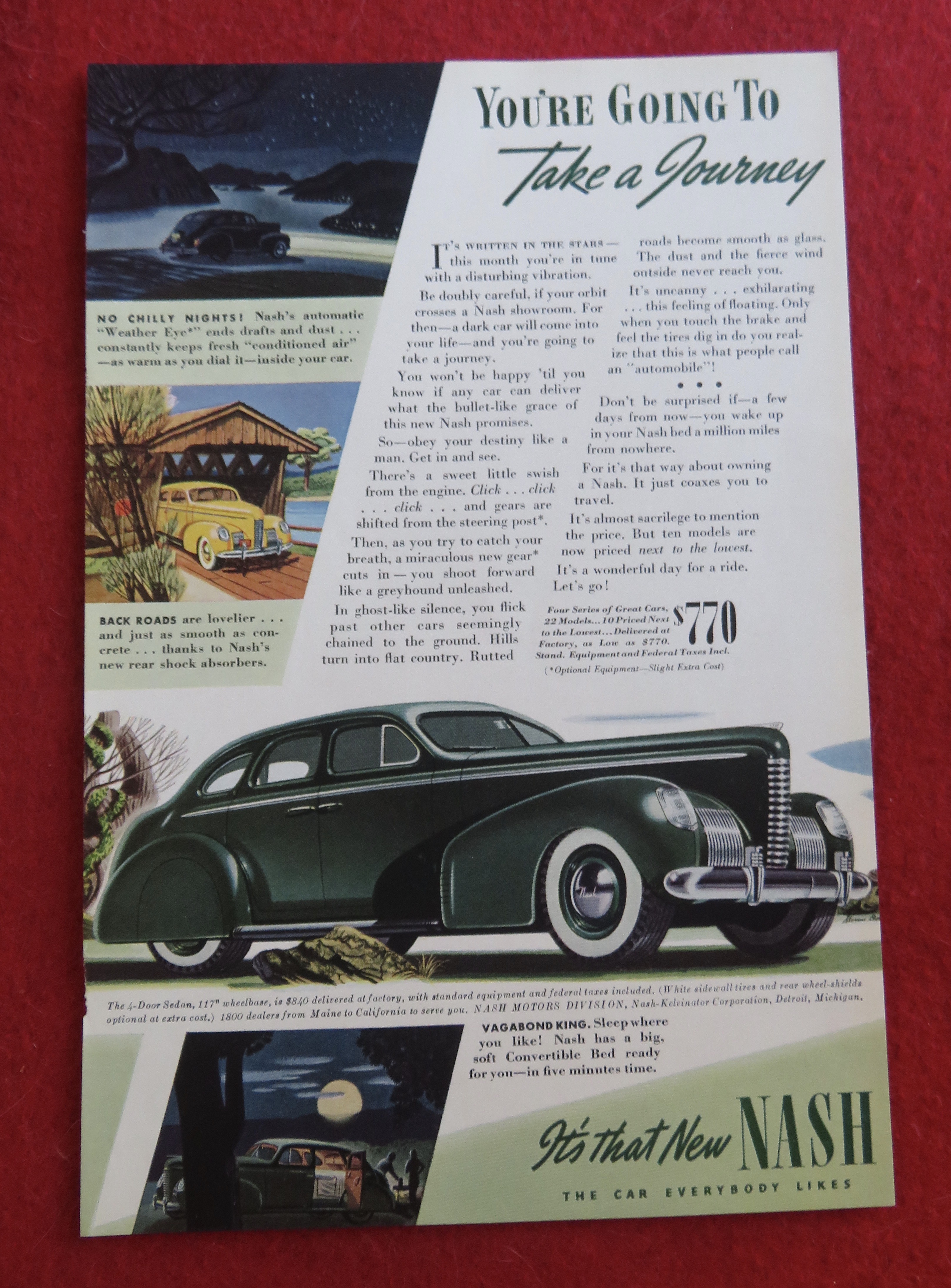 1939 Nash Automobile with a Wonderful Green Nash