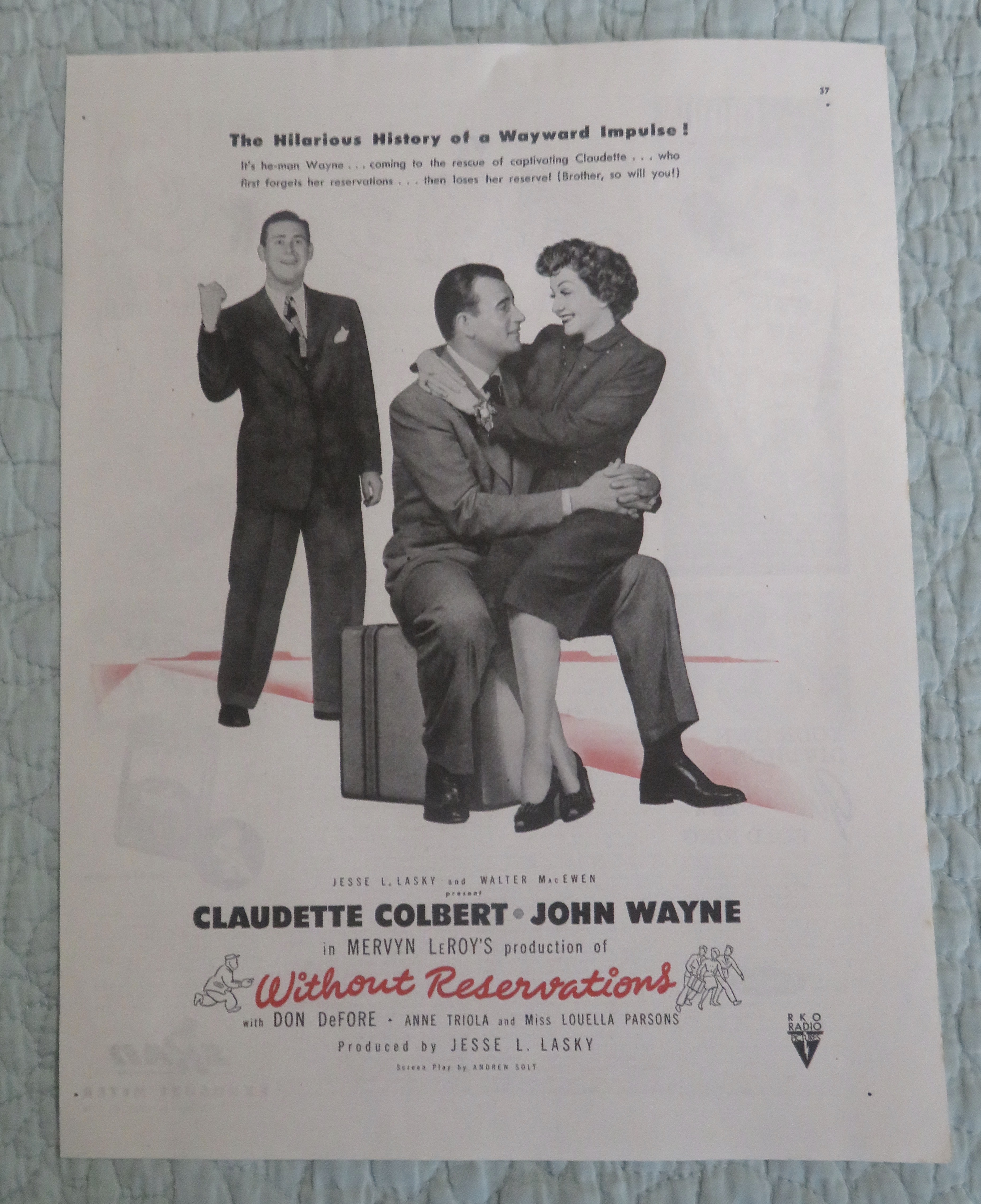 1946 Without Reservations w/ Claudette Colbert
