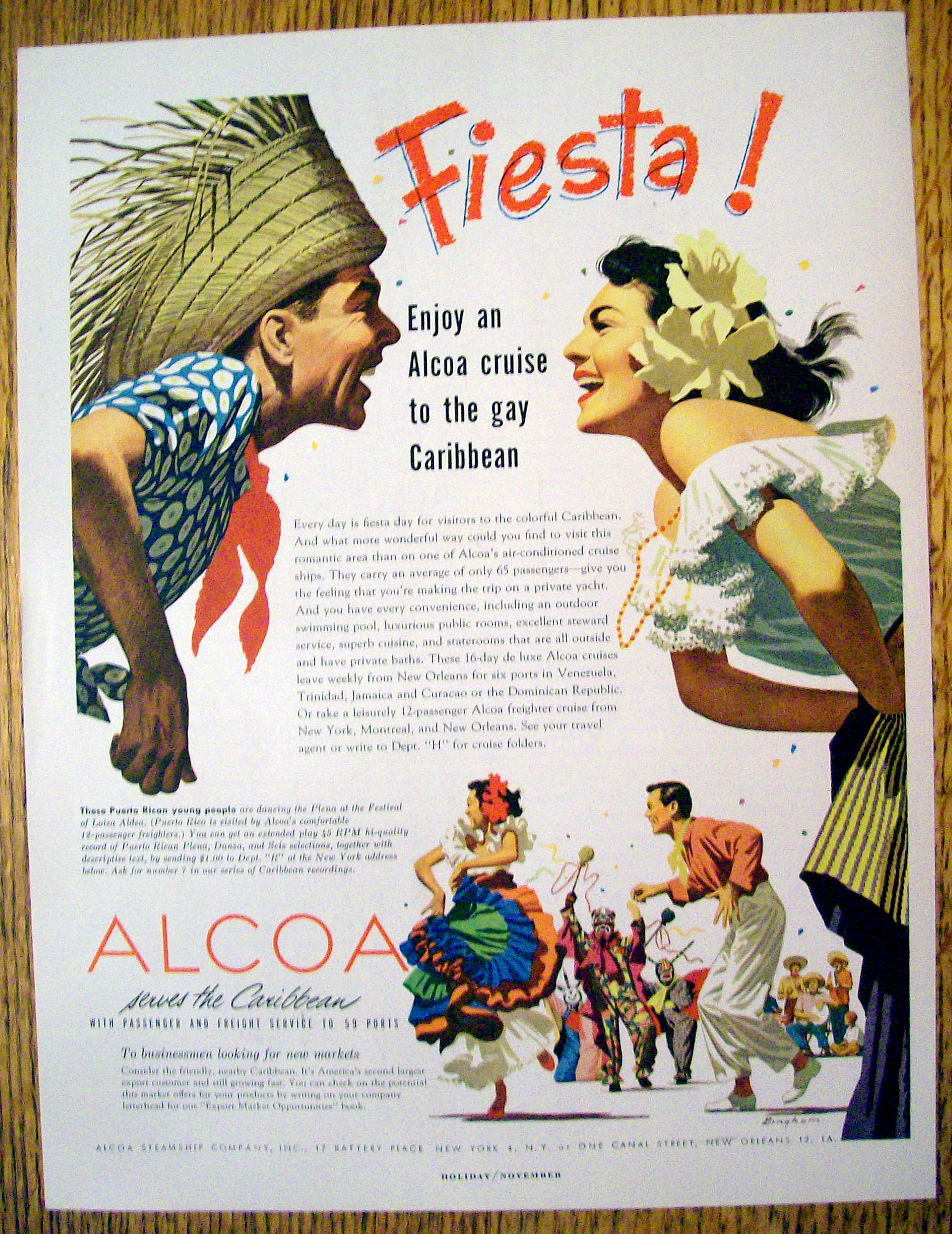 Vintage Ad: 1954 Alcoa Steamship Company