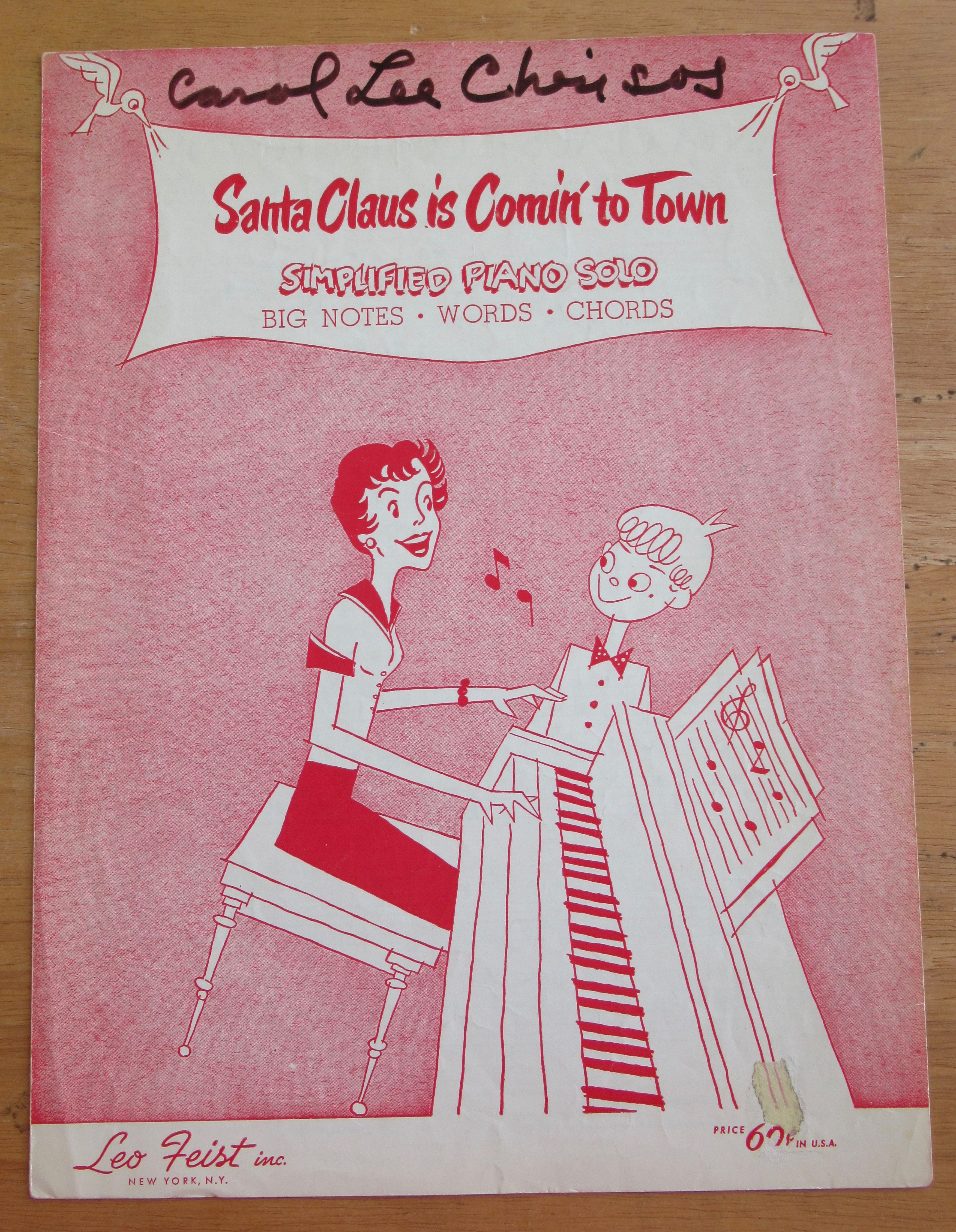 1962 Santa Claus Is Comin' To Town Sheet Music