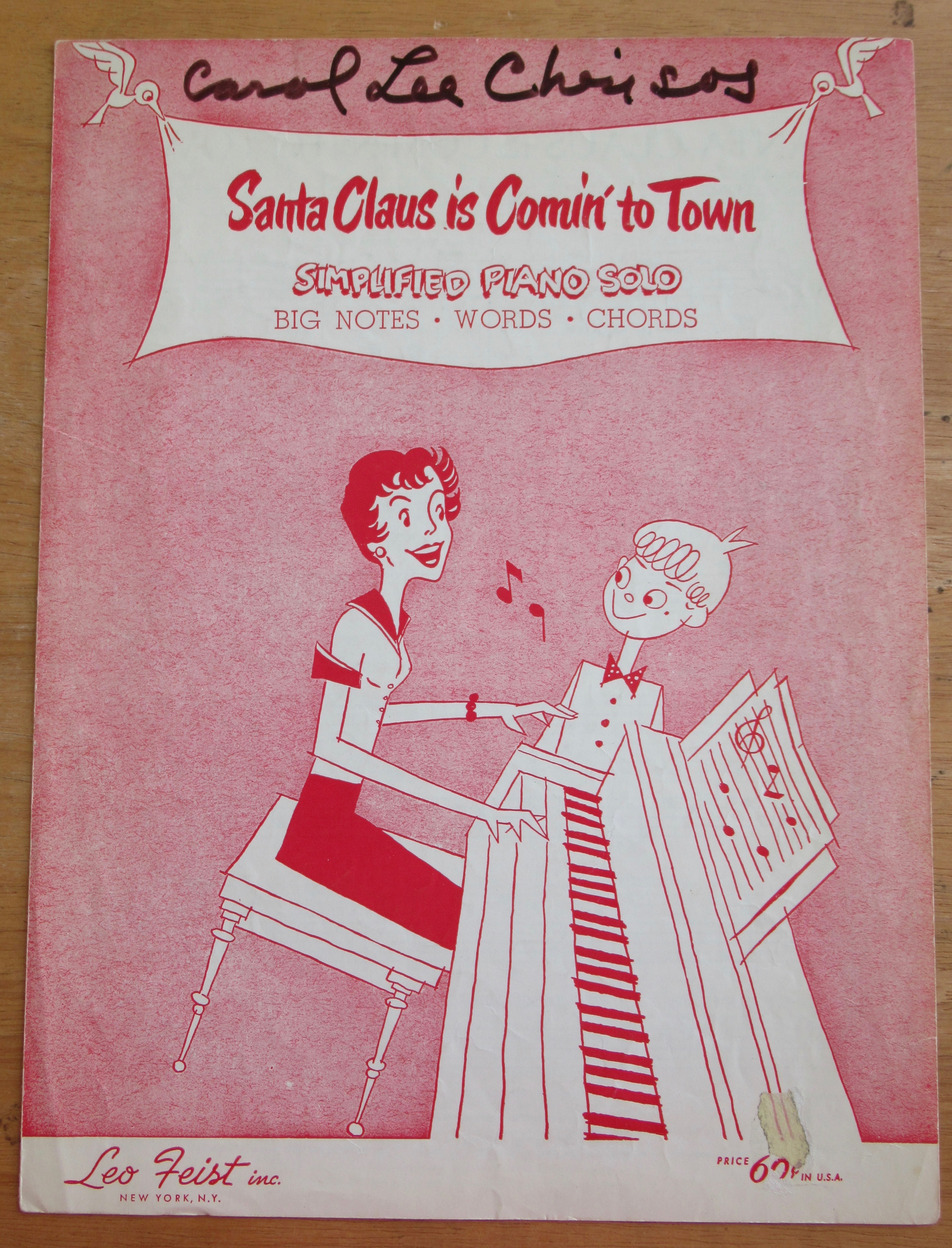 1962 Santa Claus Is Comin' To Town Sheet Music