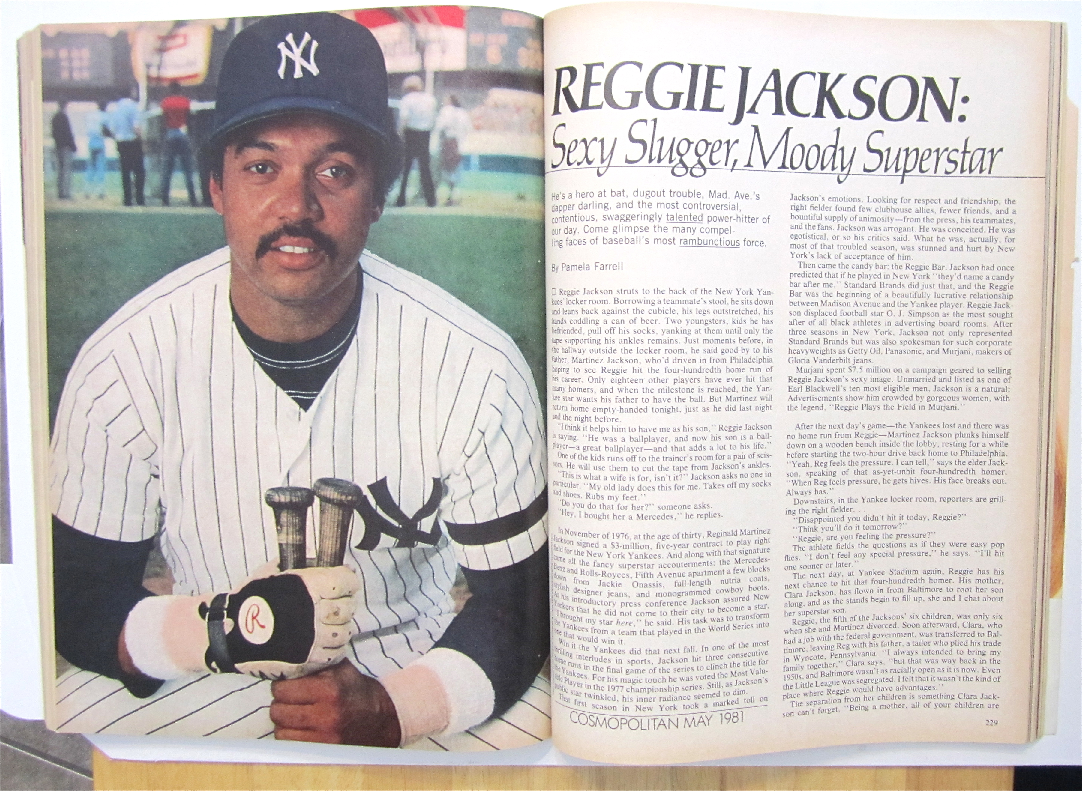 Cosmopolitan Magazine May 1981 Reggie Jackson