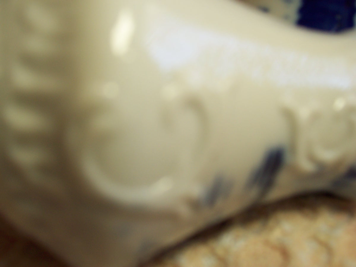 Salt and Pepper Shakers Blue and White Boat
