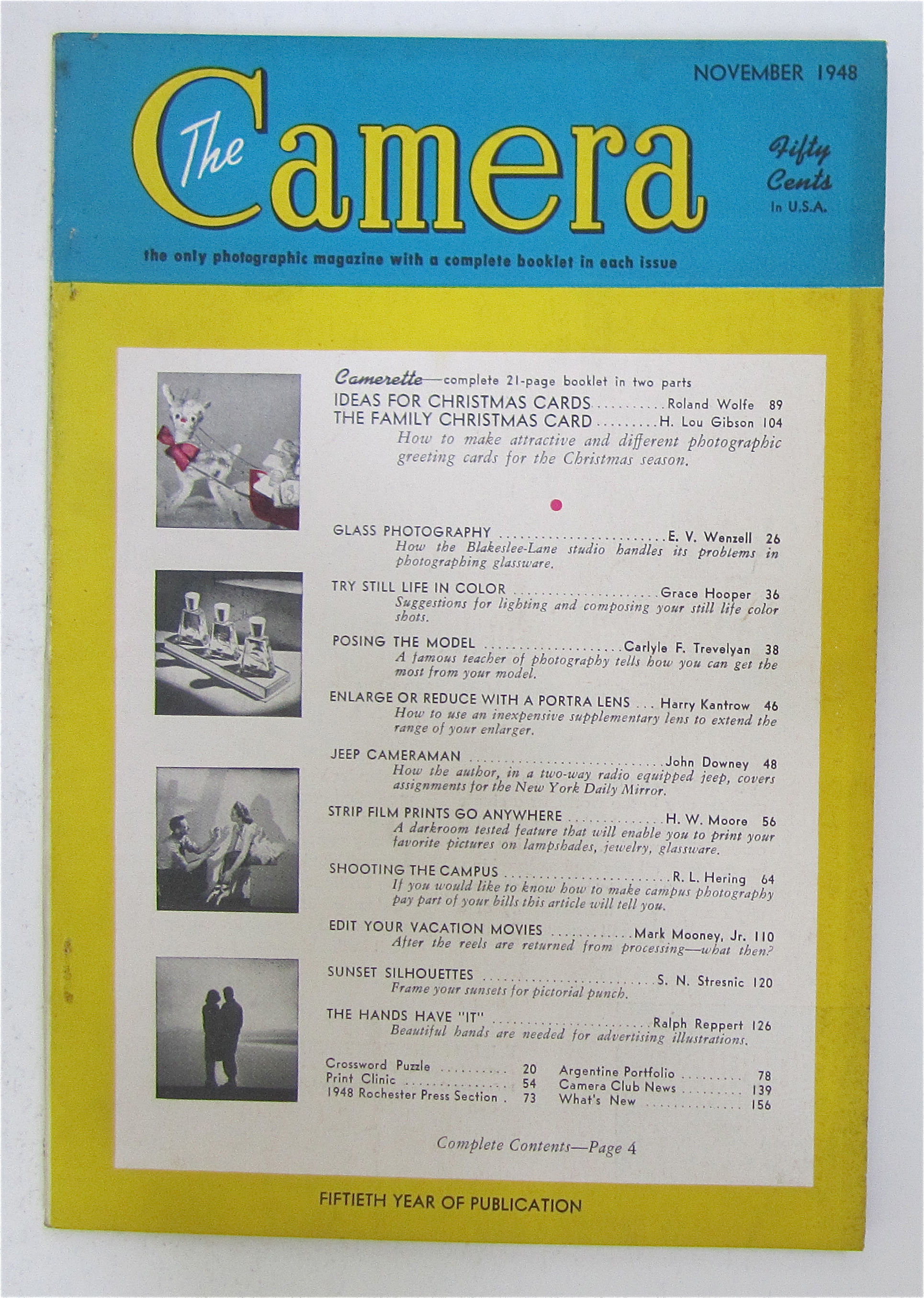 The Camera Magazine November 1948 Christmas Cards