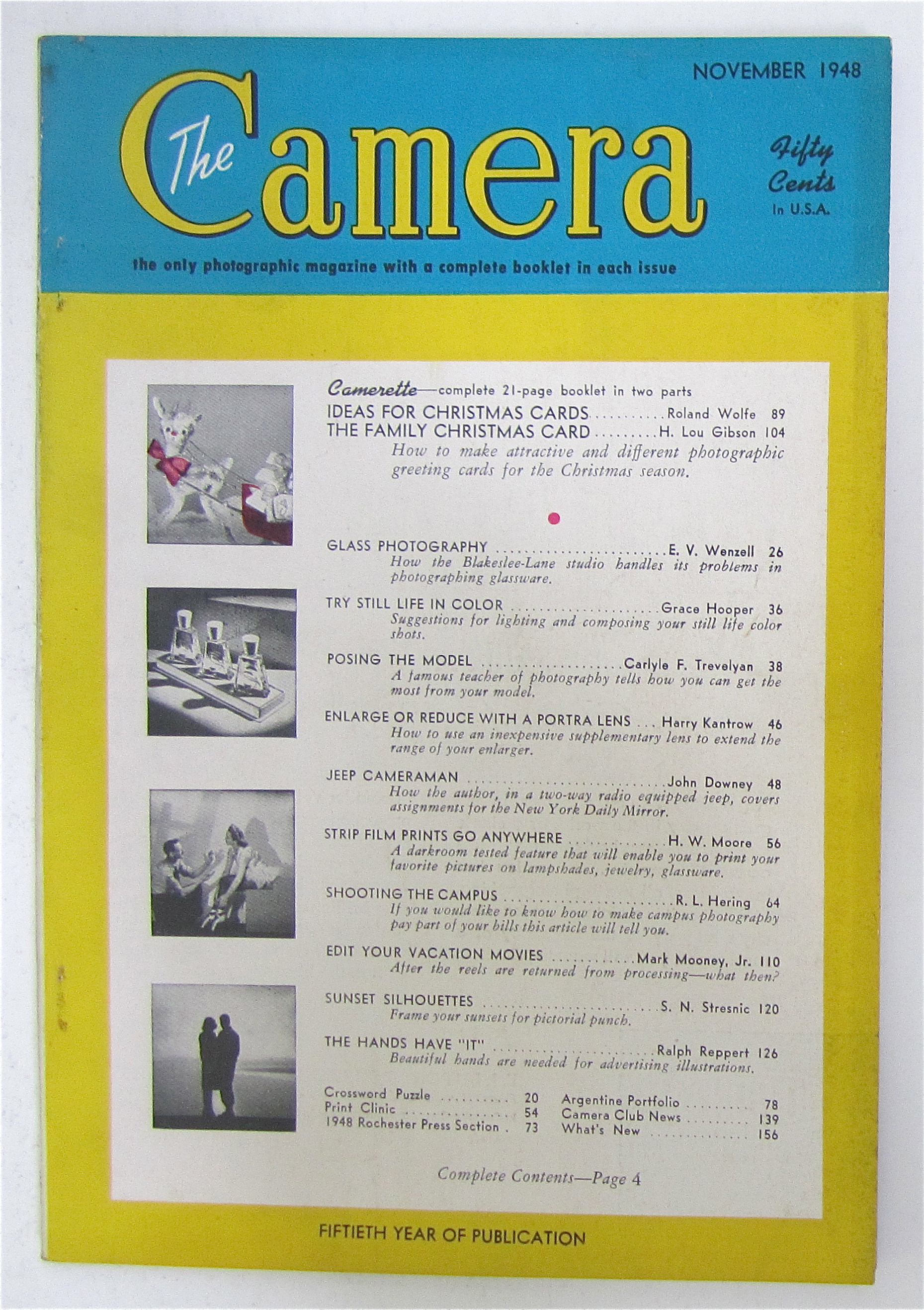The Camera Magazine November 1948 Christmas Cards