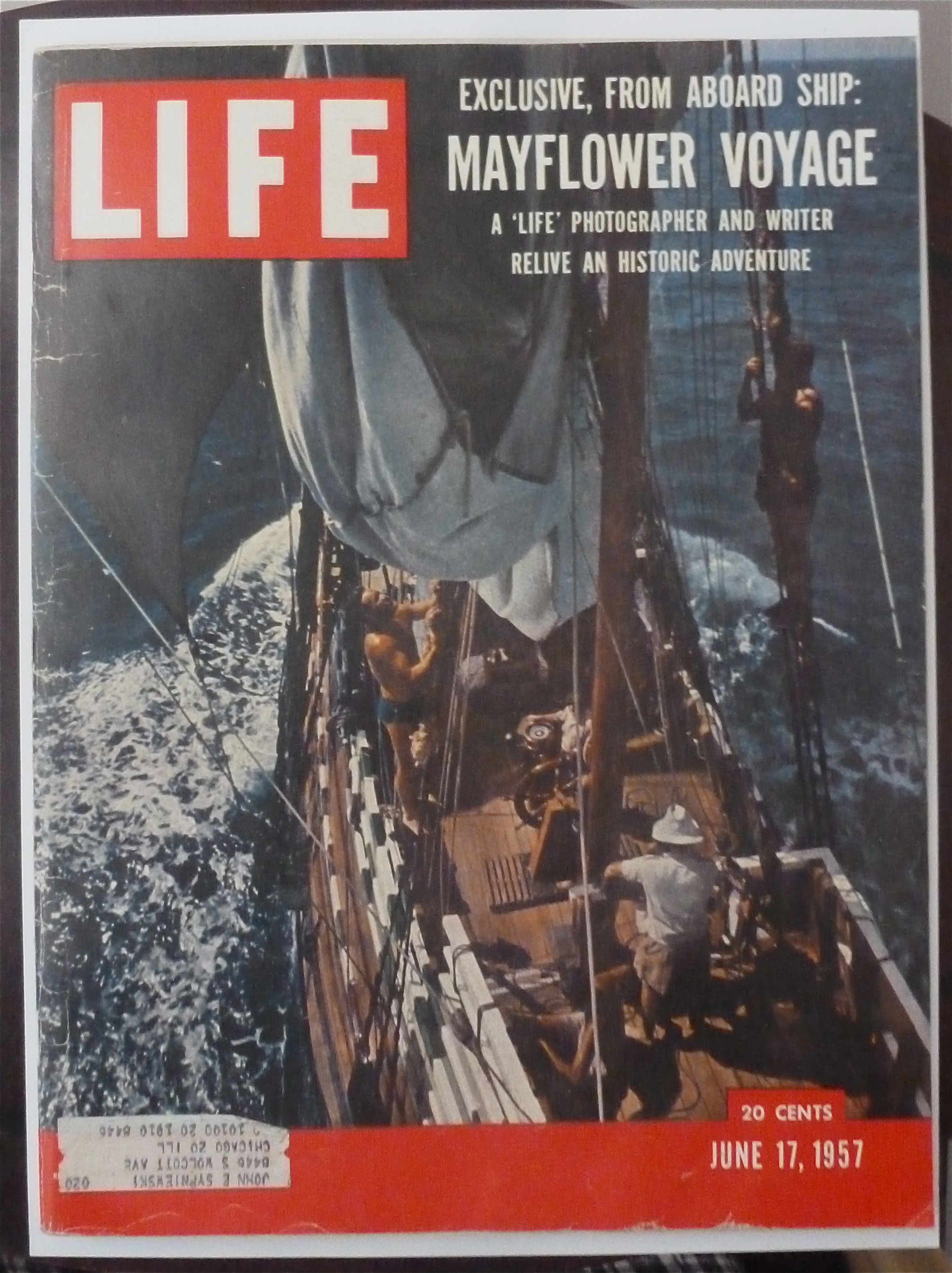 Life Magazine-June 17, 1957-Mayflower Voyage