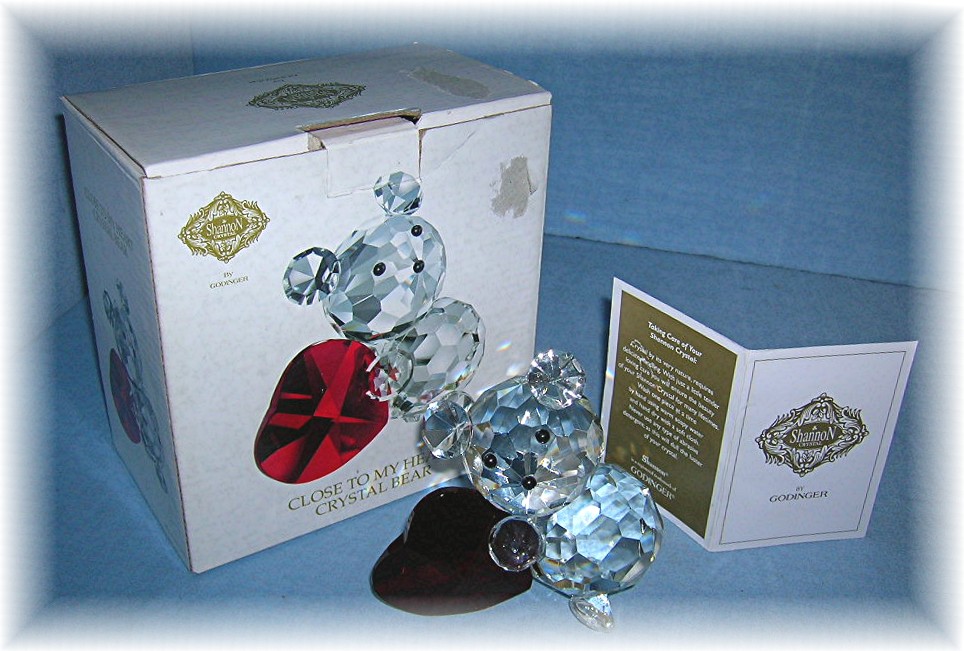 Shannon  Swarovski Like Crimson Heart & Bear