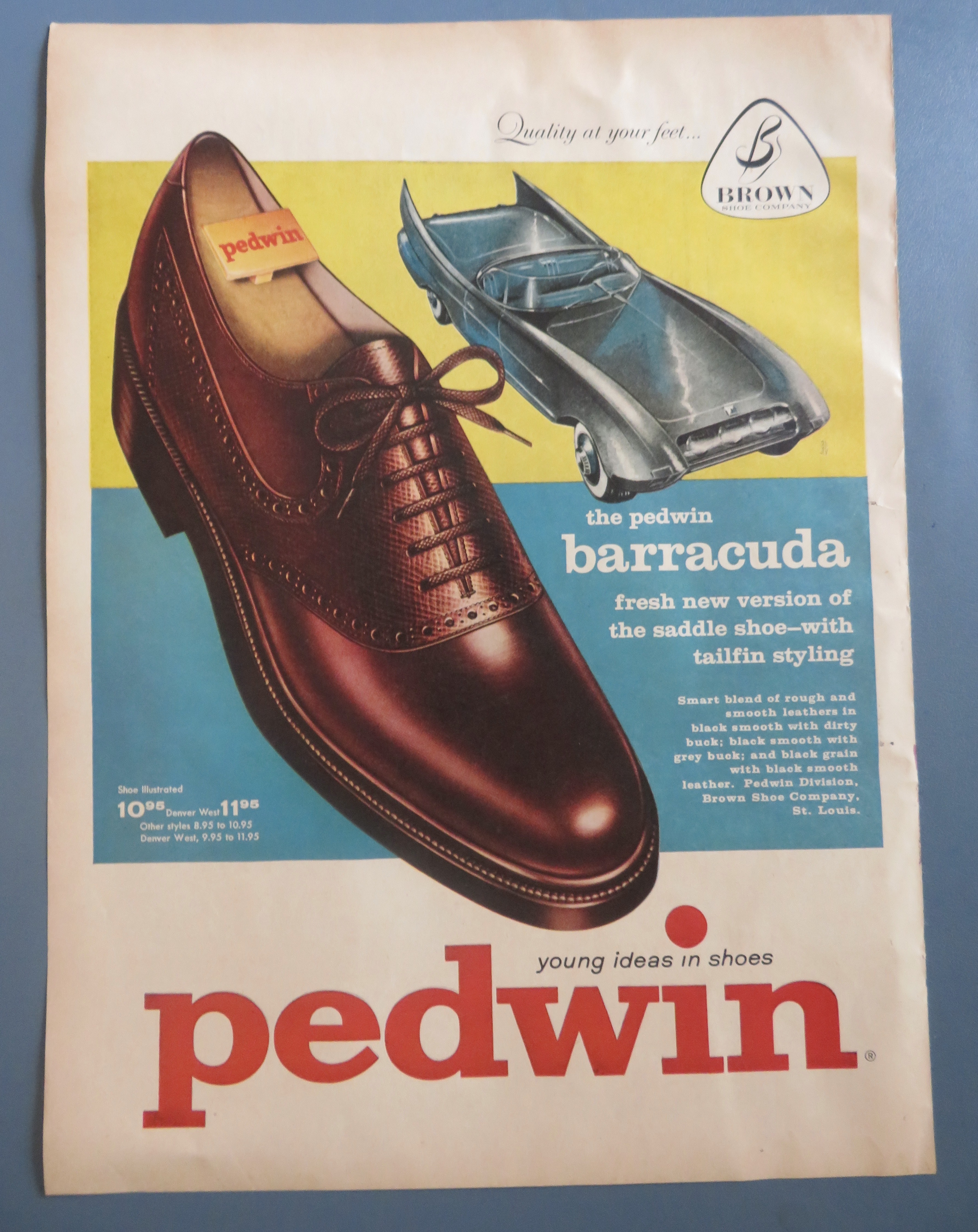 1958 Buster Brown Shoes with Pedwin Barracuda