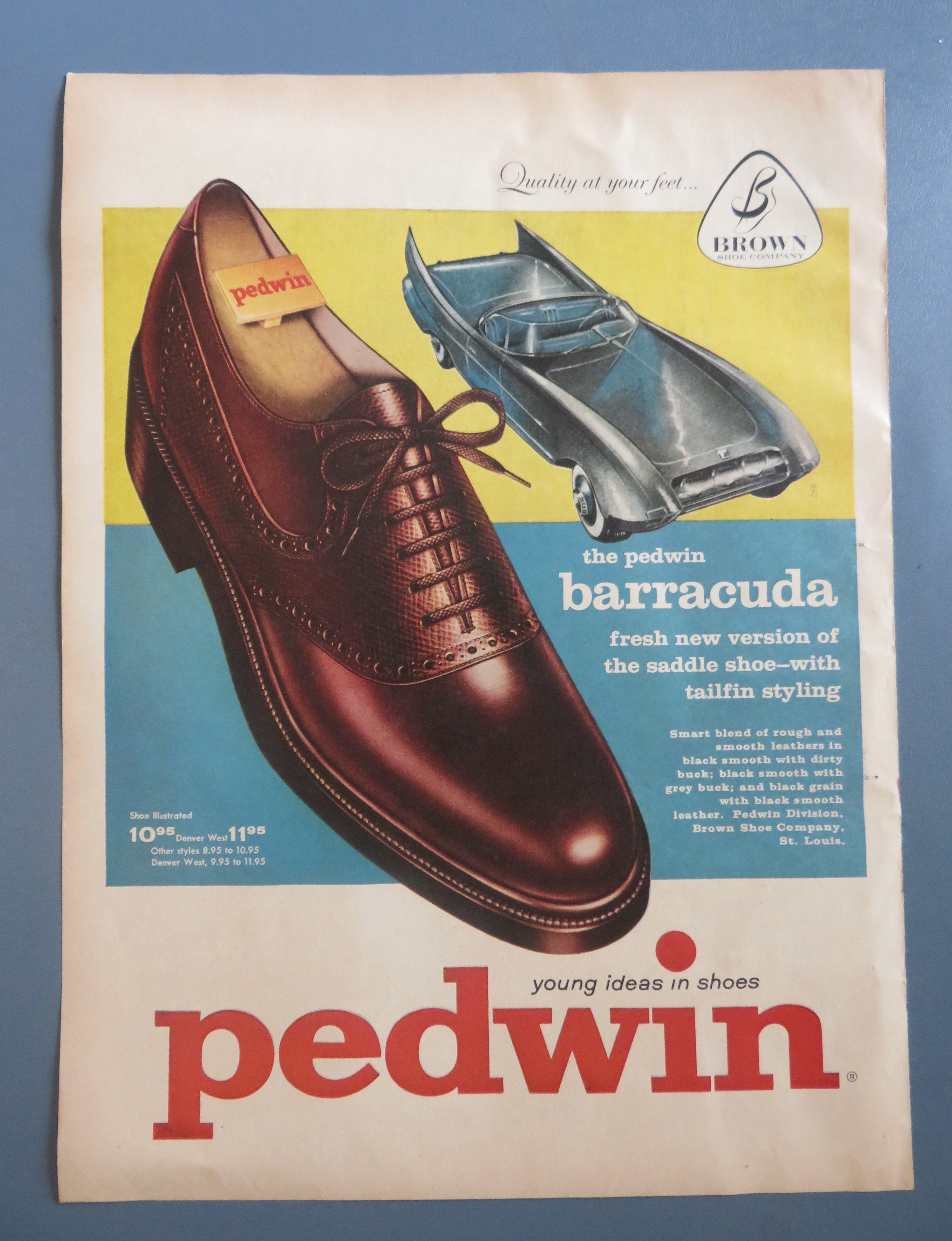 1958 Buster Brown Shoes with Pedwin Barracuda