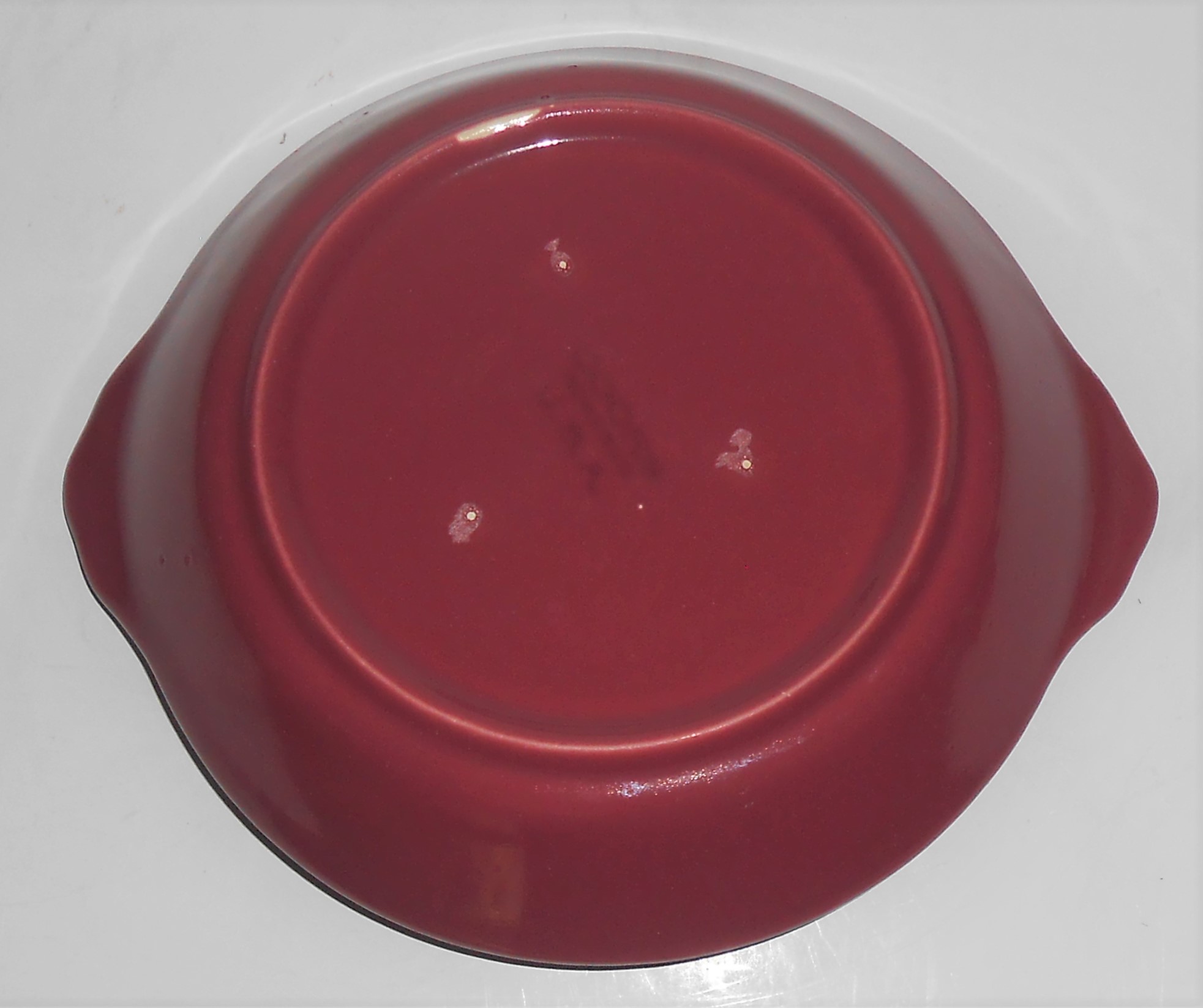 Coors Pottery Rosebud Red Shirred Egg Bowl Robert Schne