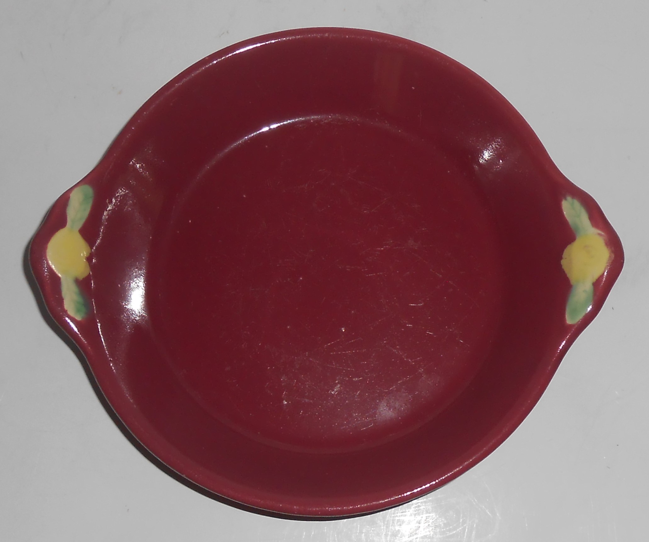 Coors Pottery Rosebud Red Shirred Egg Bowl Robert Schne