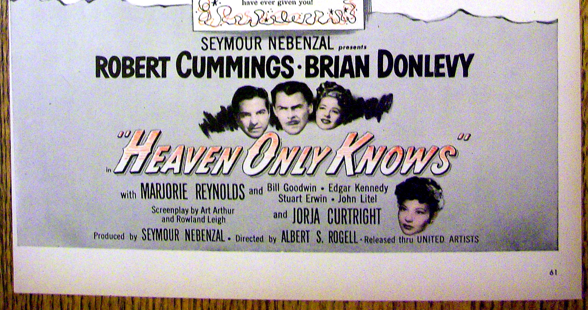 1947 Heaven Only Knows with Robert Cummings