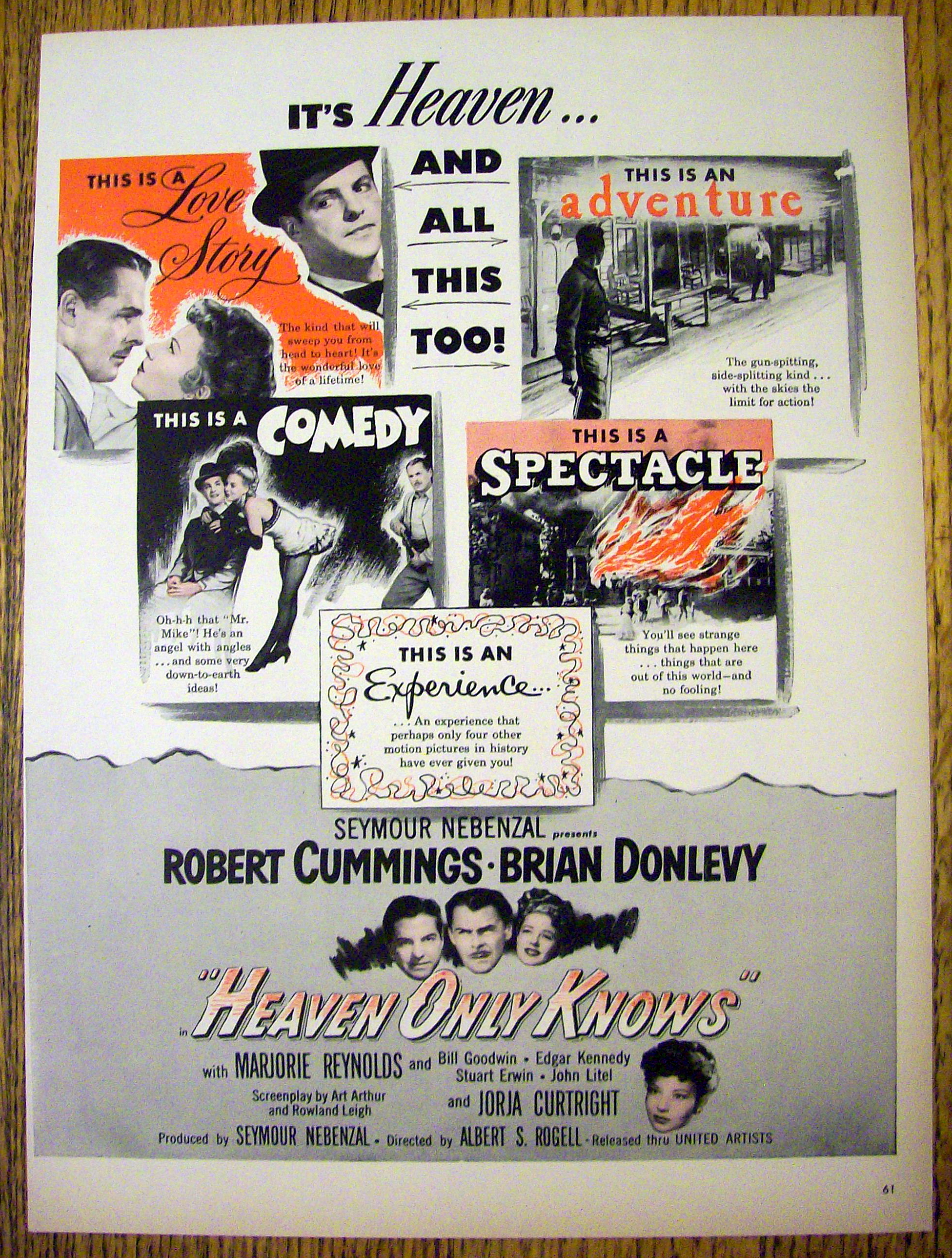1947 Heaven Only Knows with Robert Cummings