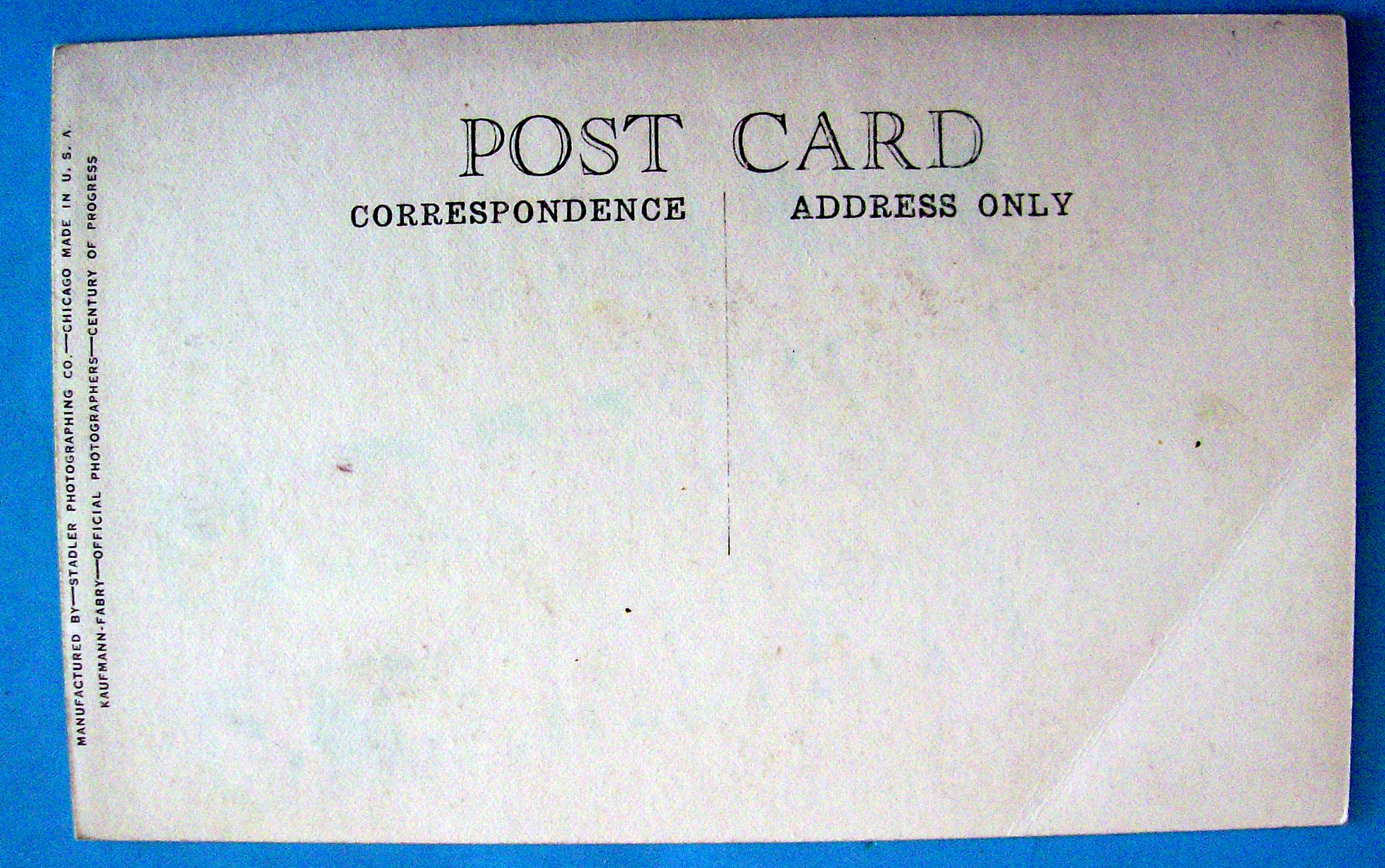 1933 Century of Progress, Brinks Express Co. Postcard