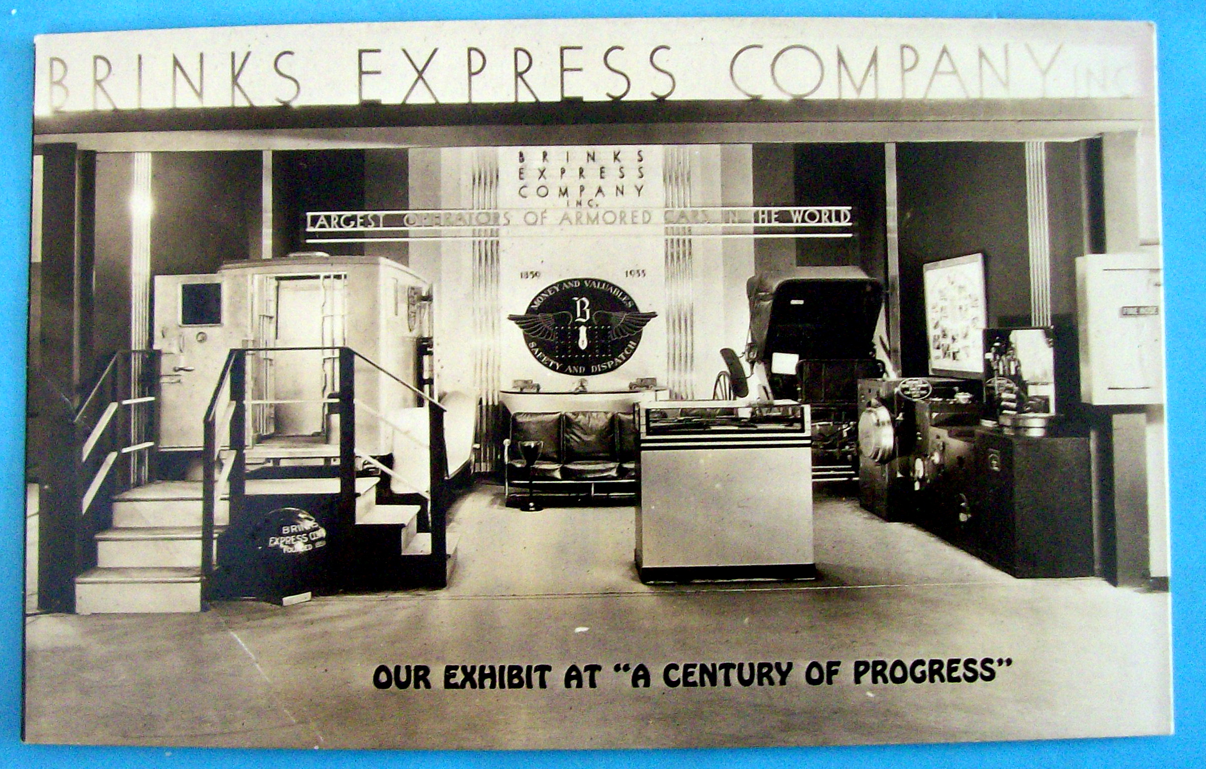 1933 Century of Progress, Brinks Express Co. Postcard
