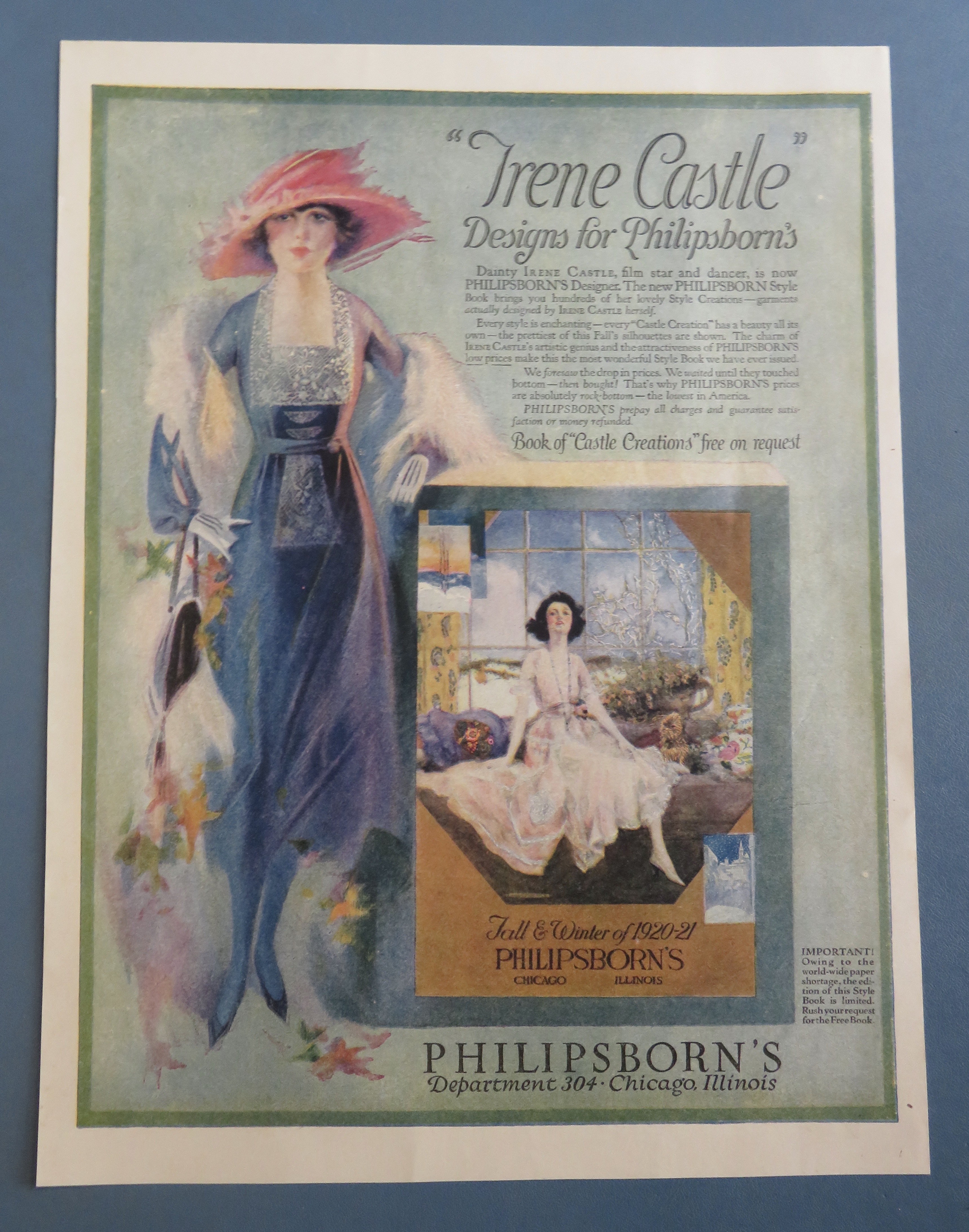 1920's Designs For Philipsborn with Irene Castle