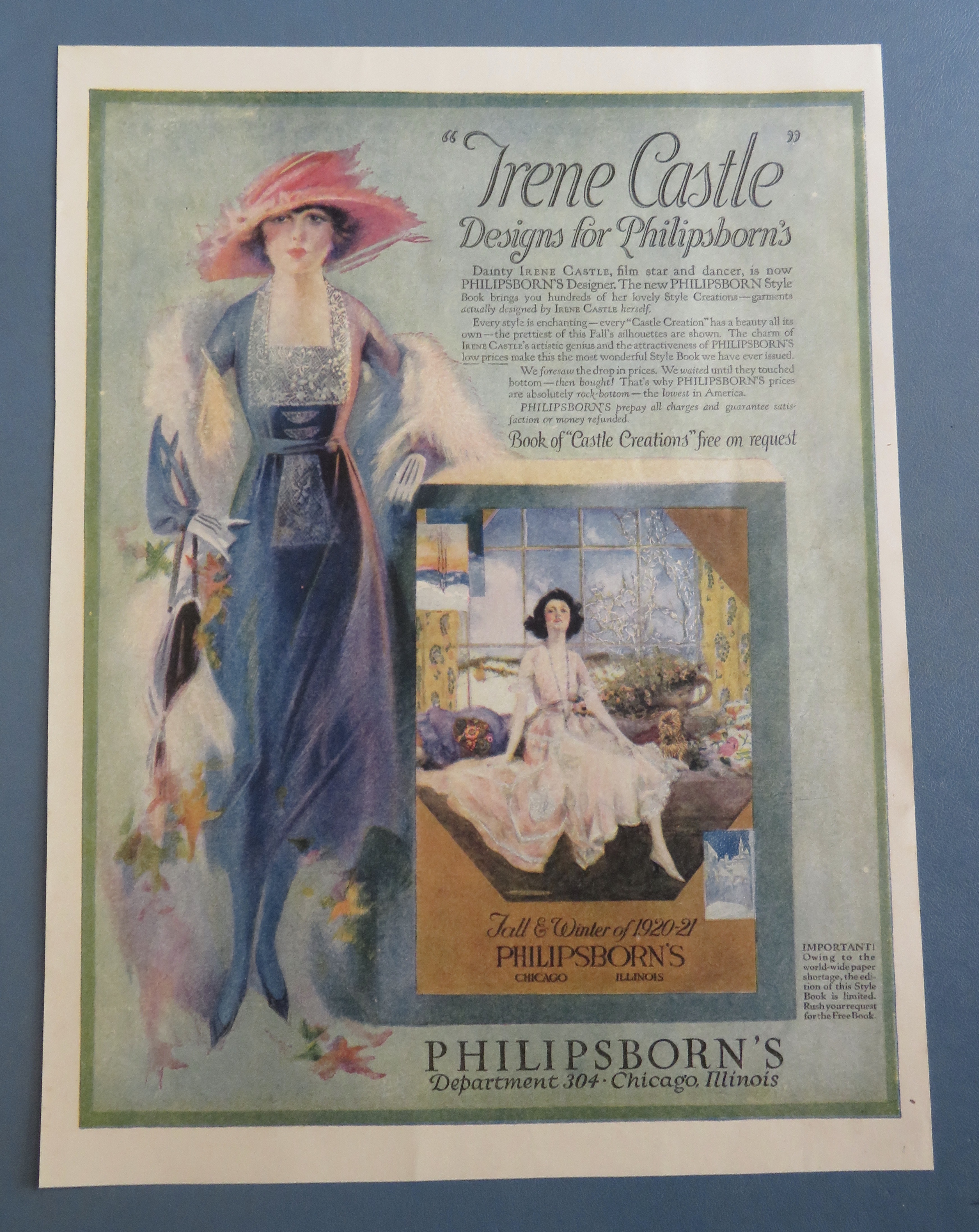 1920's Designs For Philipsborn with Irene Castle