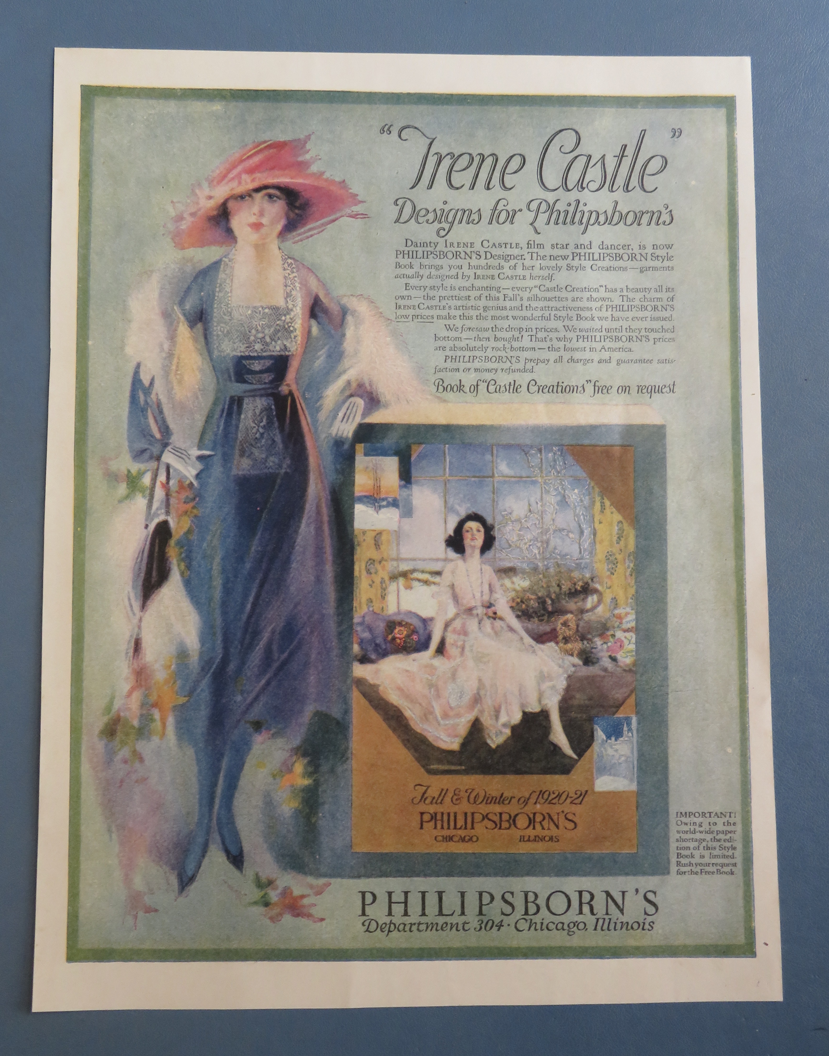 1920's Designs For Philipsborn with Irene Castle