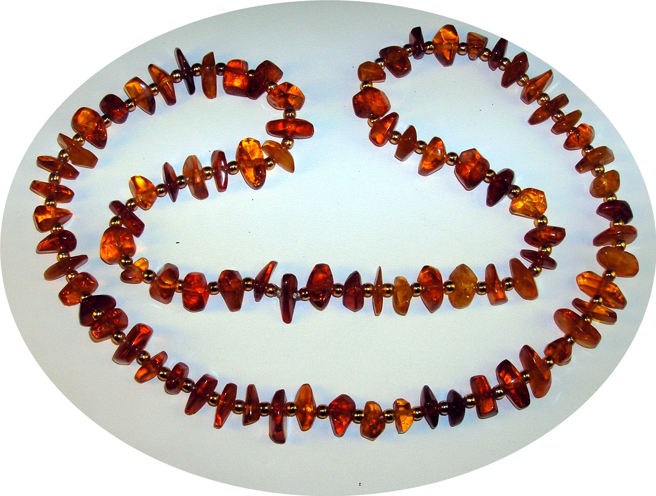 Baltic Amber 29 Inch  Nugget Beads Necklace