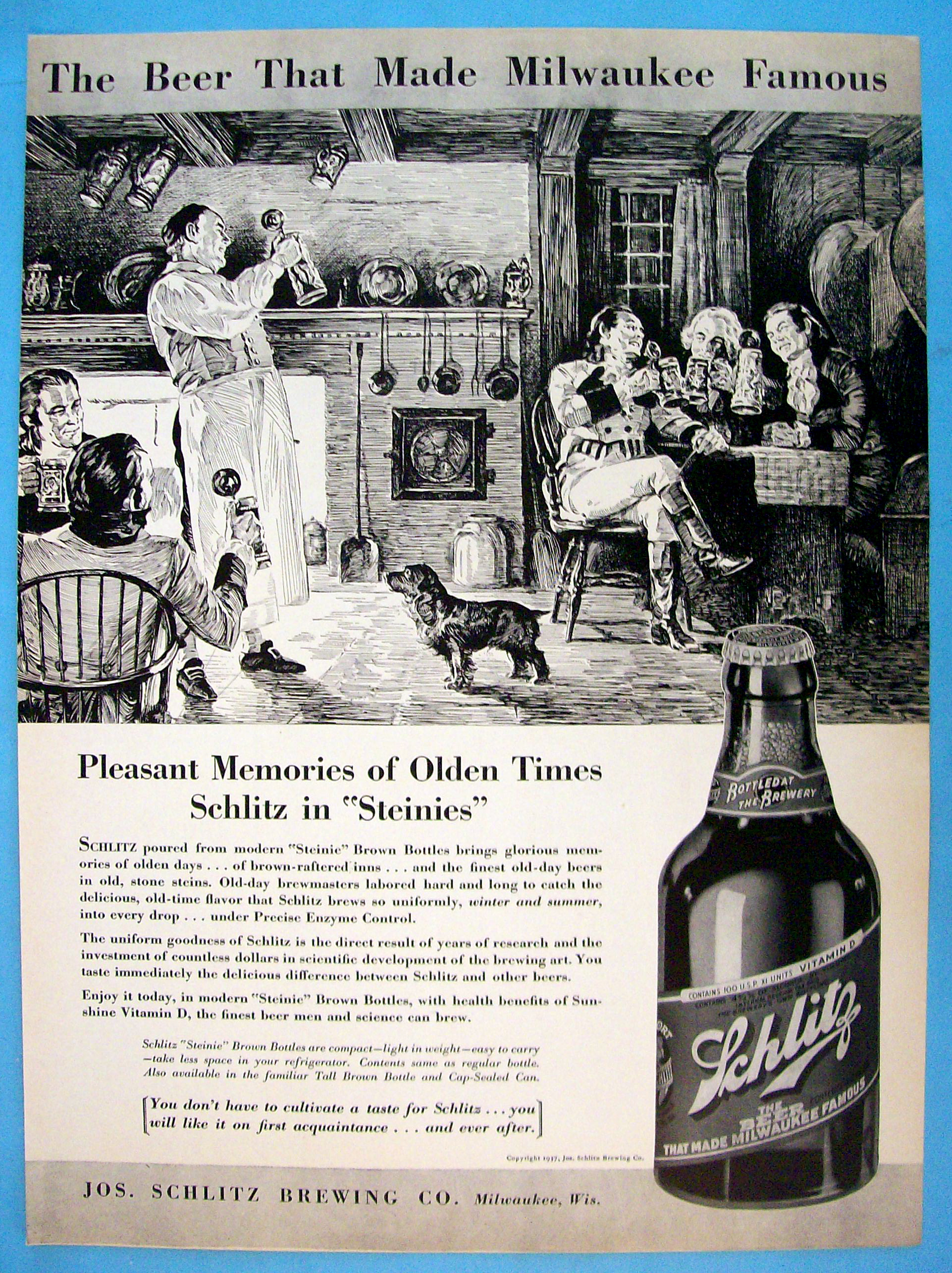 Vintage Ad: 1937 Schlitz Beer