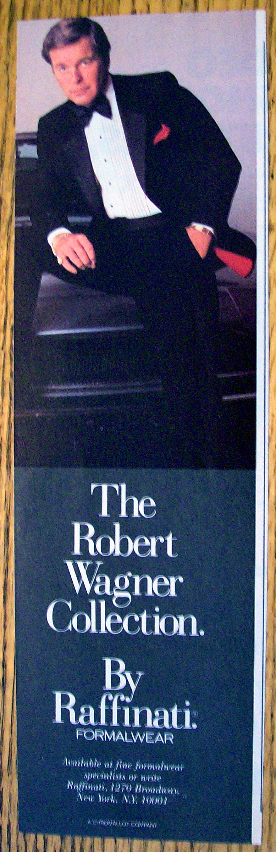 Vintage Ad: 1984 Robert Wagner Formalwear w/R. Wagner