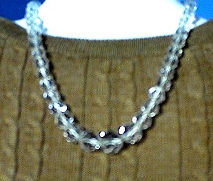 17 Inch Sparkling Graduated Faceted Cut Cryst