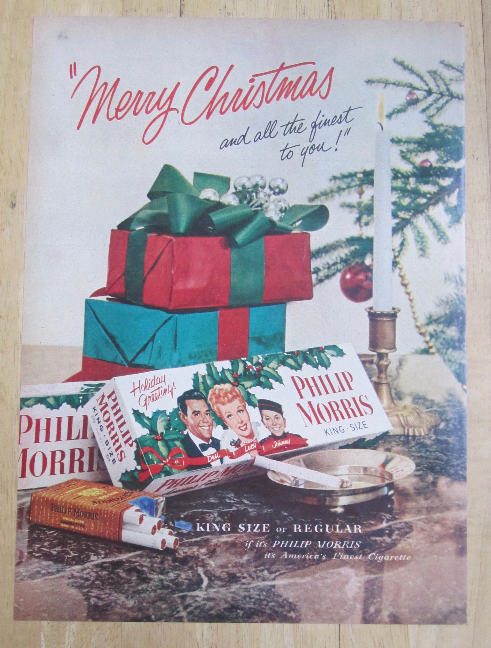 1953 Philip Morris Cigarette /Lucille Ball & Desi Arnaz