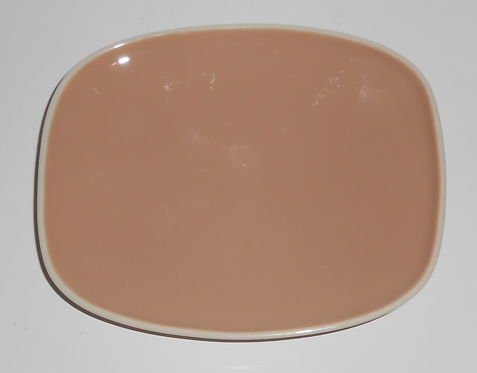 Franciscan Pottery Contours Art Ware Coral/White #2 Tra