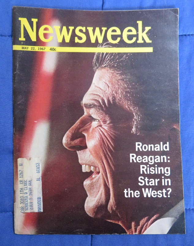 Newsweek Magazine May 22, 1967 Ronald Reagan: Rising Star In The West?