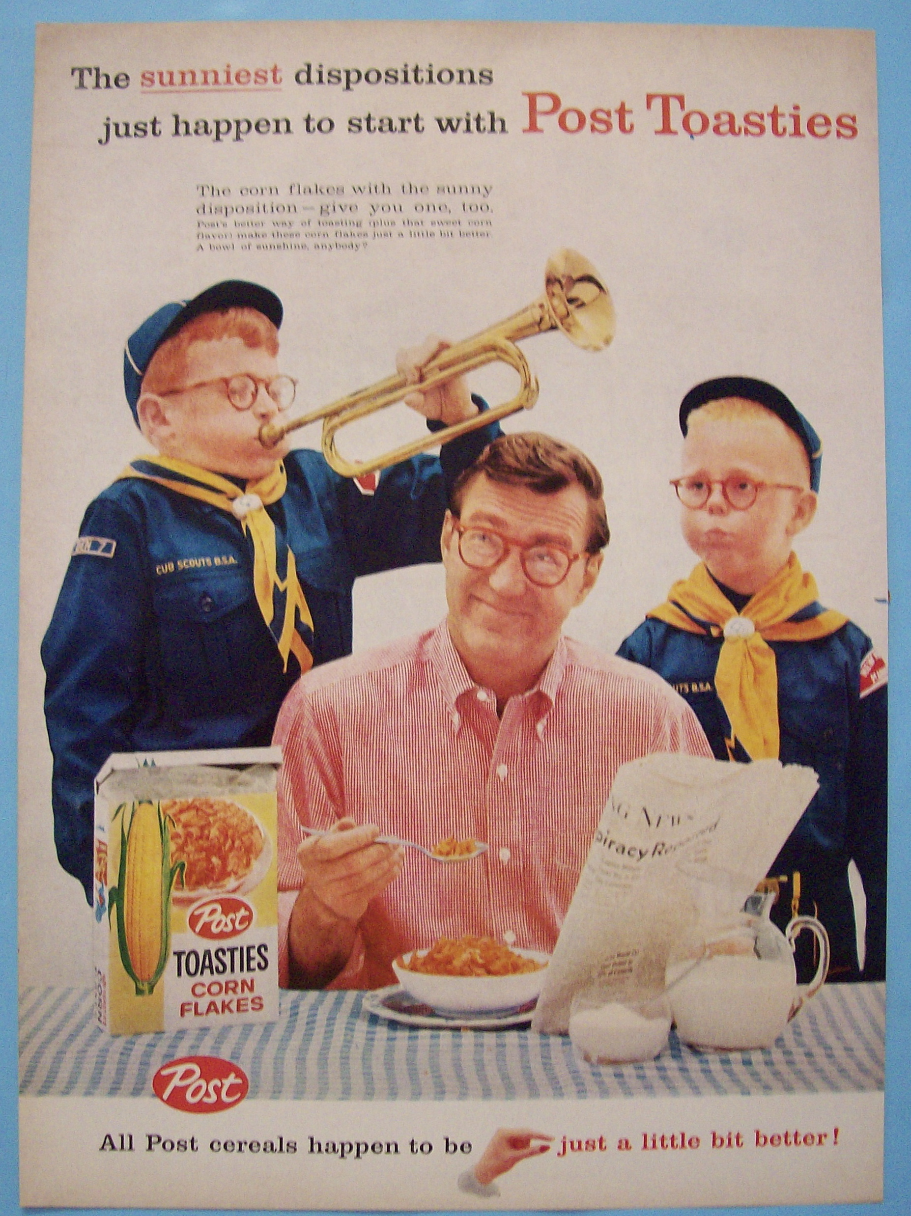 Vintage Ad: 1959 Post Toasties Corn Flakes