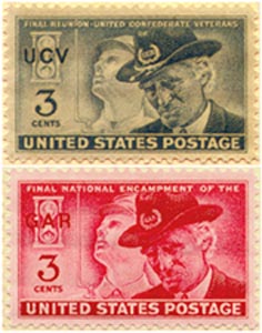 1949 & 1951  CIVIL WAR vet's UCV & GAR POSTAGE STAMPS