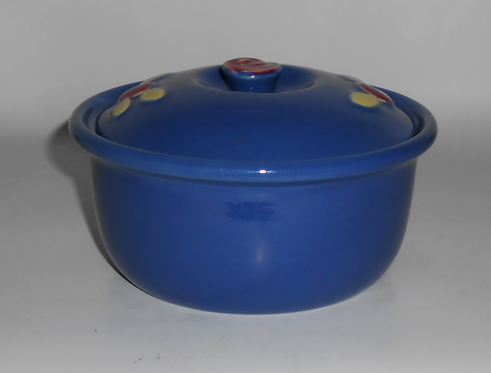 Coors Pottery Rosebud Blue RARE 1 Pint Straight Cassero