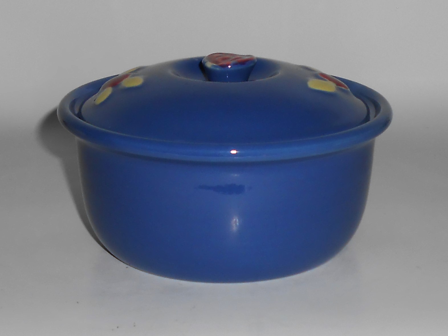 Coors Pottery Rosebud Blue RARE 1 Pint Straight Cassero