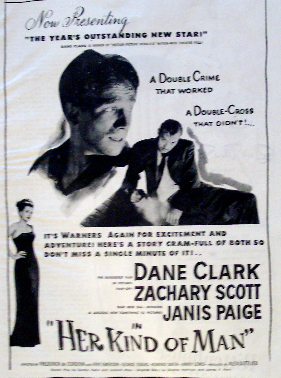 Vintage Ad: 1946 Her Kind Of Man with Dane Clark