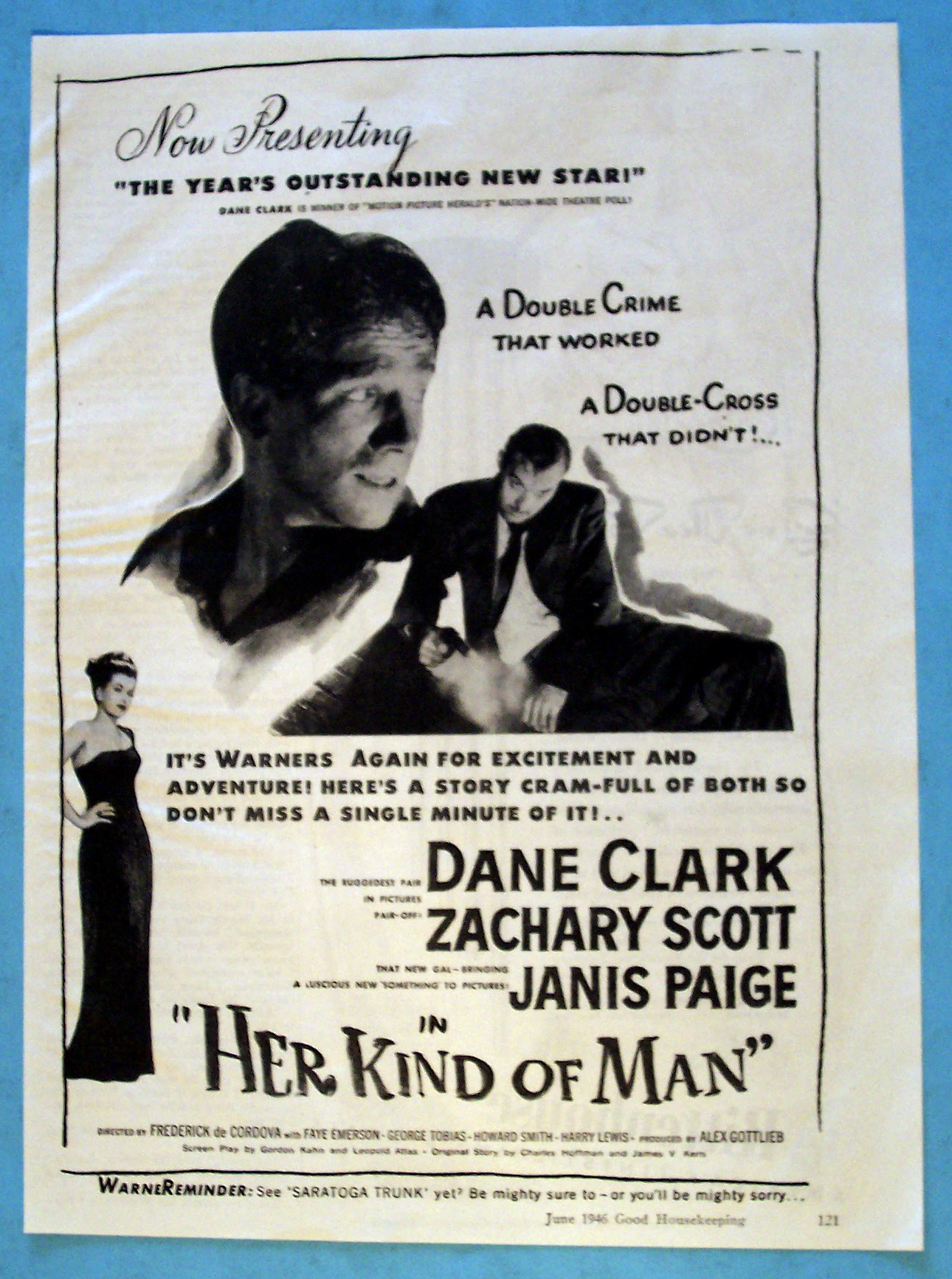 Vintage Ad: 1946 Her Kind Of Man with Dane Clark