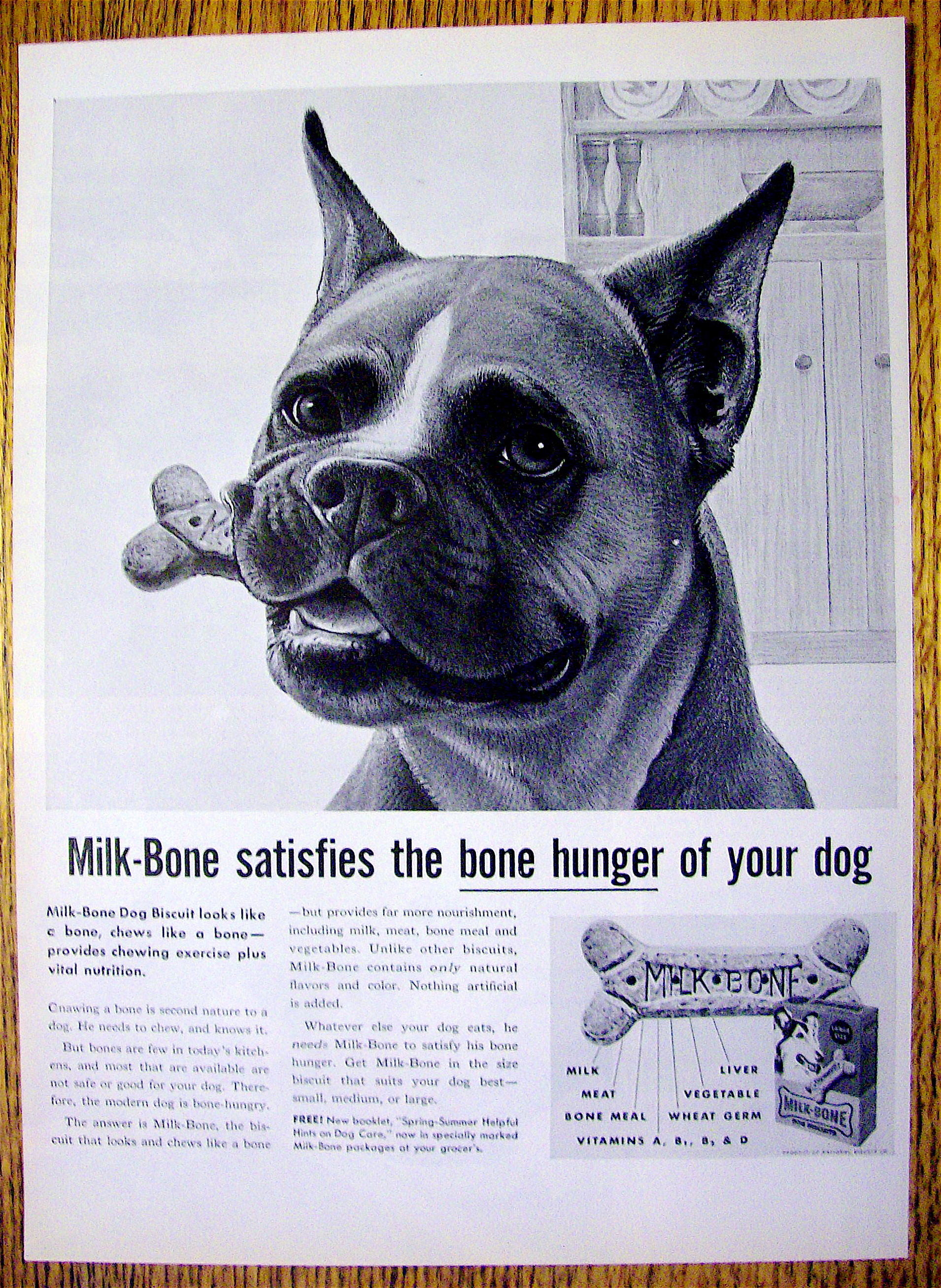 1959 Milk Bone Dog Biscuits with Boxer & Milk Bone