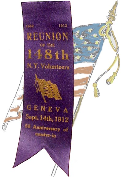 148th N. Y. Civil War VETERAN ASSOCIATION -  REUNION RIBBON